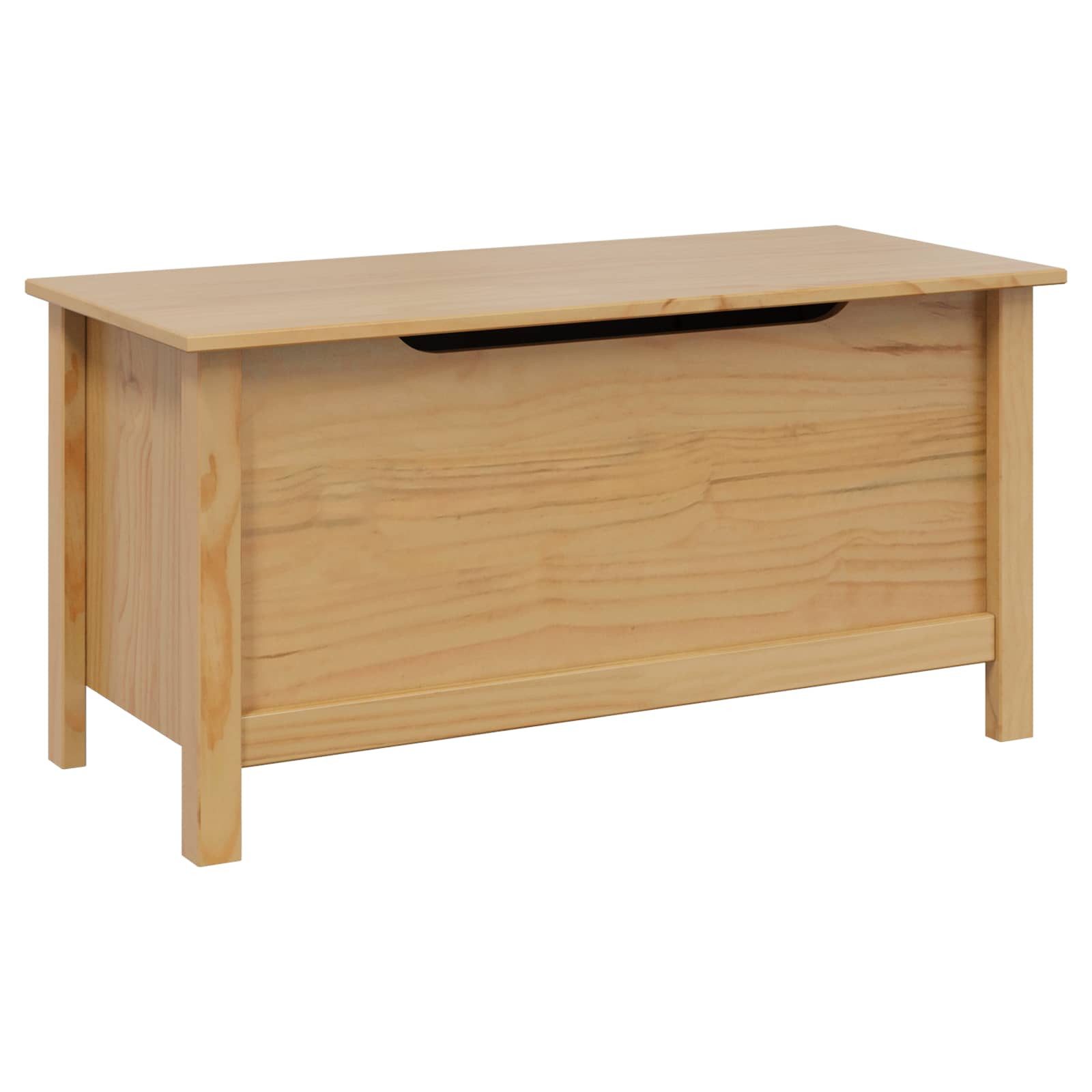 vidaXL Aufbewahrungsbox Aufbewahrungsbox mit Speicher HILL Honigbraun 90 x 40 x 45 cm (1 St)