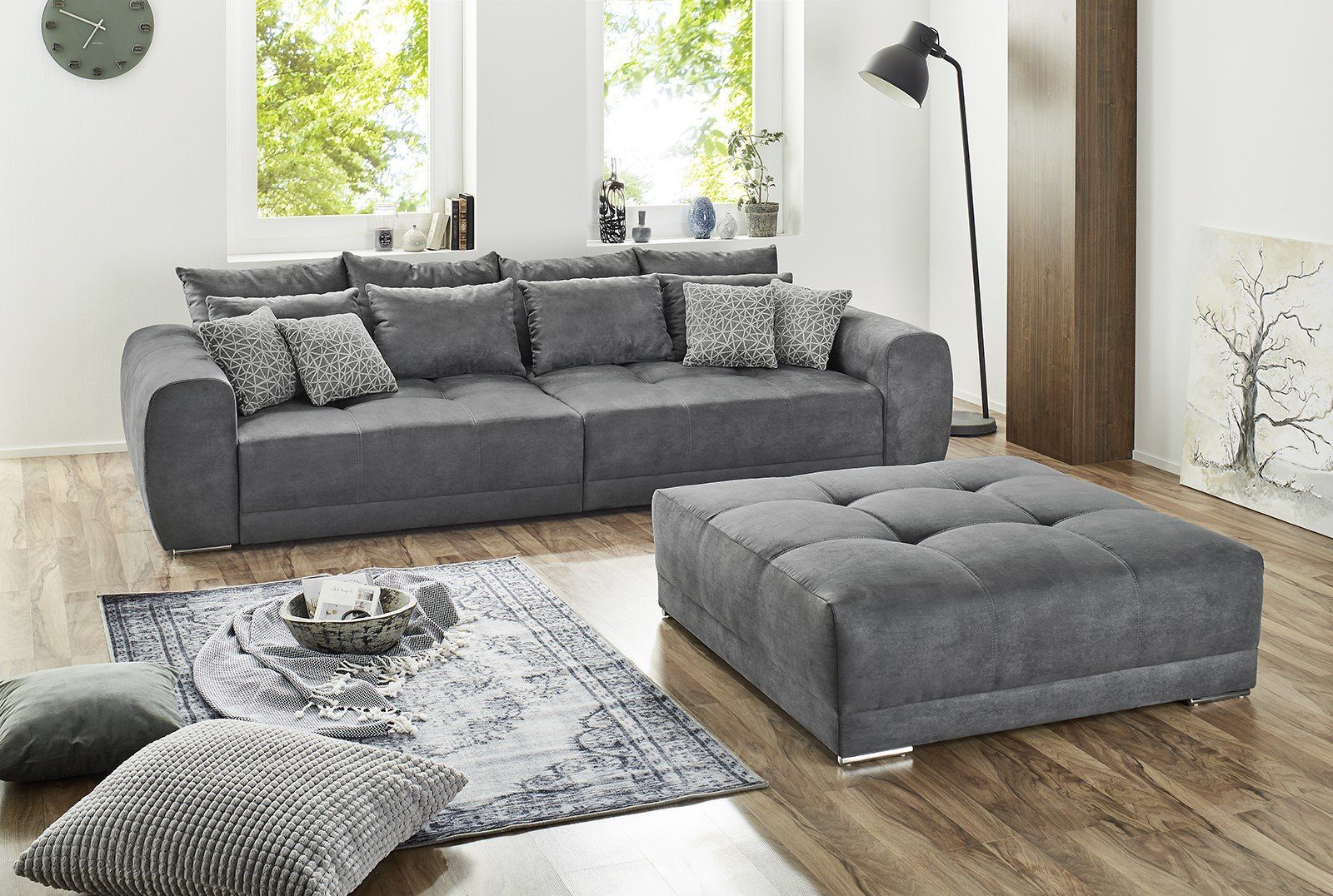 luma-home Polsterhocker 15139 (XXL-Hocker 120x120 cm günstig online kaufen