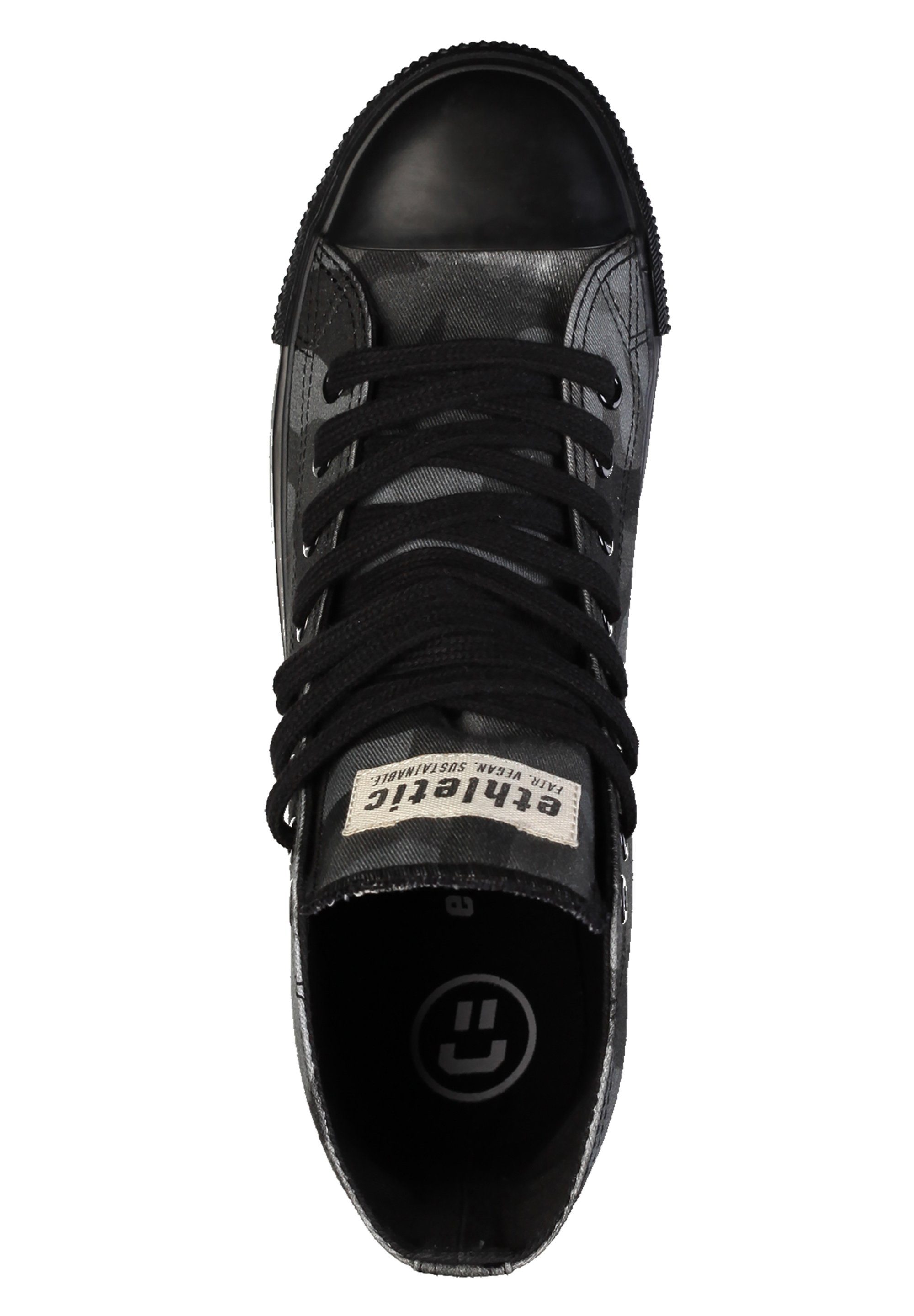 ETHLETIC Black Cap Hi Cut black black Fairtrade Sneaker rights human Produkt jet
