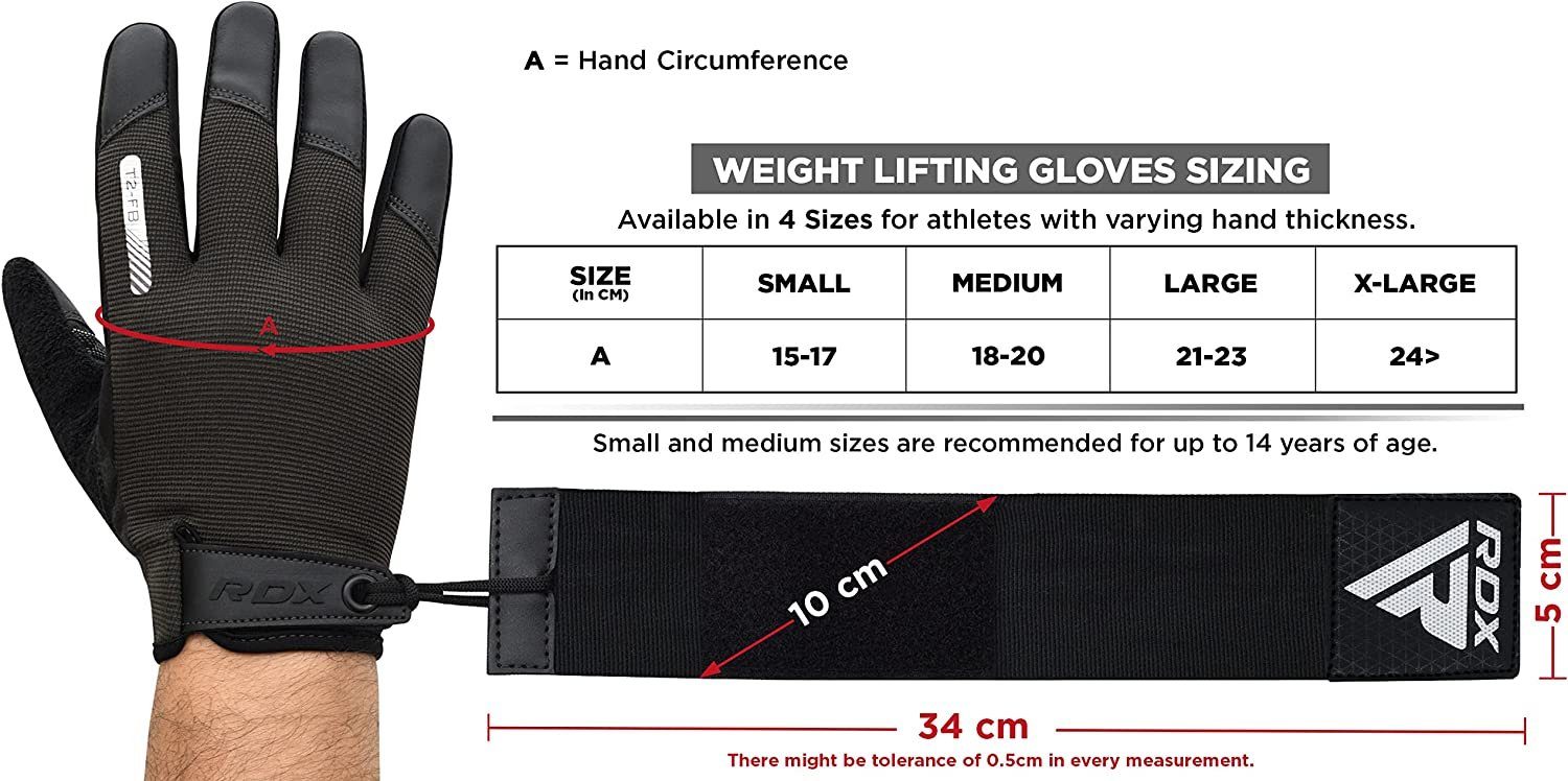 Finger RDX BLACK Frauen voller Touchscreen Handschuhe Fitness langen Trainingshandschuhe RDX Männer