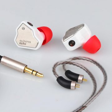 LINSOUL 7Hz Salnotes Zero HiFi 10 mm dynamischerTreibermitMetallverbundmembran In-Ear-Kopfhörer (N52 Magnet und feinabgestimmte Technik für glatten, verzerrungsfreien Sound., Edelstahl-Frontplatte, abnehmbares 2-poliges OFC-Kabel)