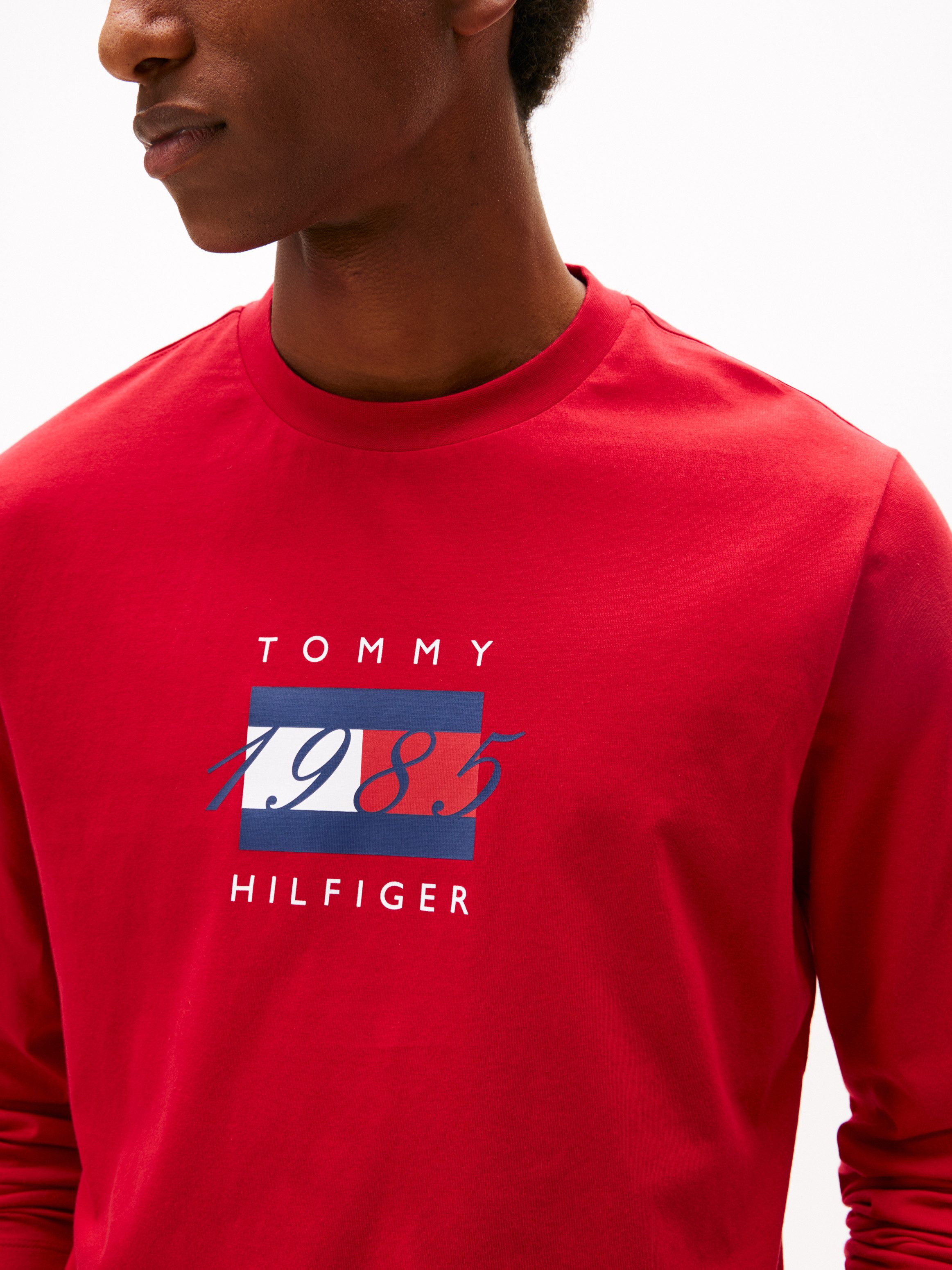 Tommy Hilfiger Langarmshirt LINEAR FLAG GRAPHIC günstig online kaufen