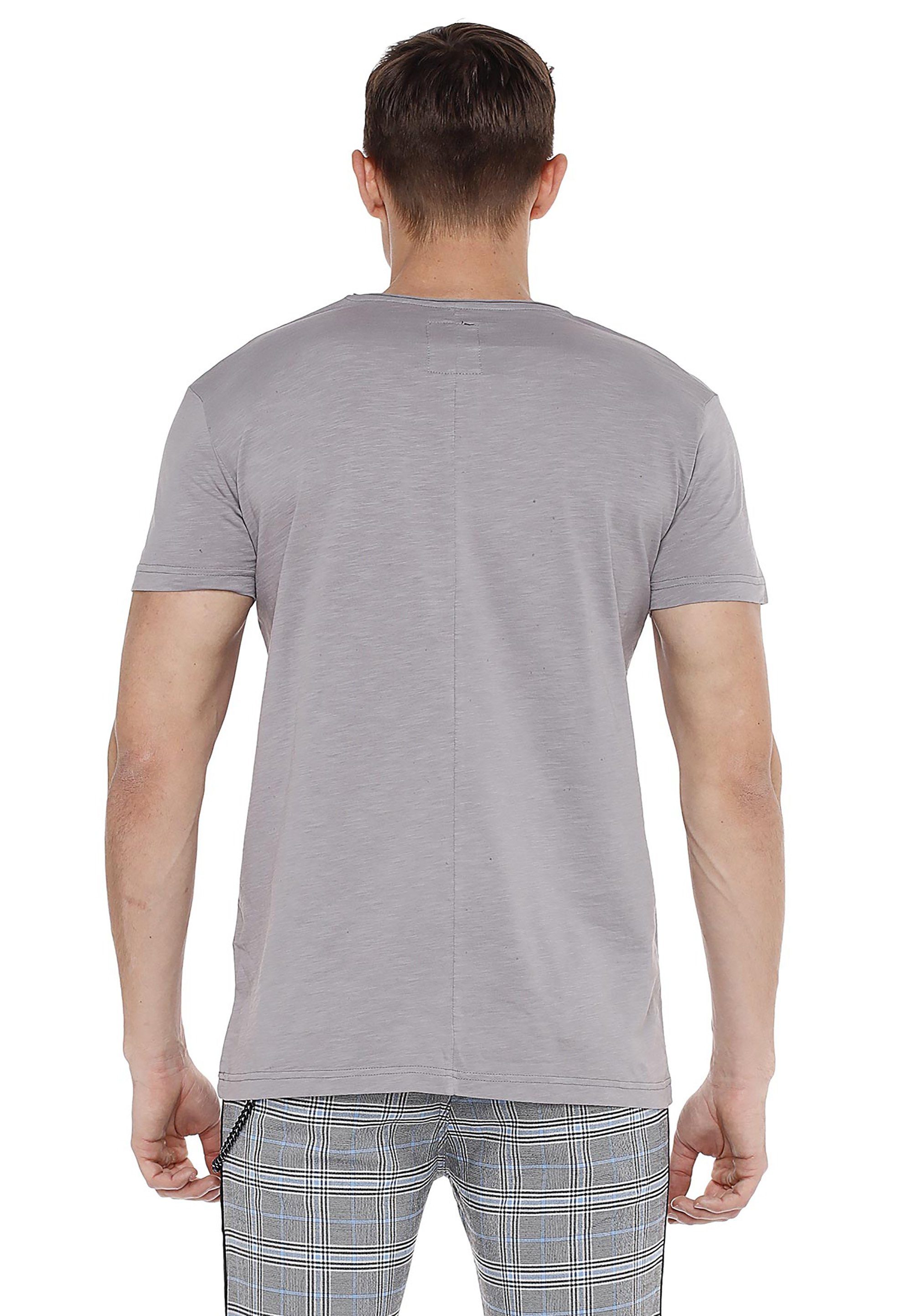 grau T-Shirt Cipo im & Baxx Loose-Fit