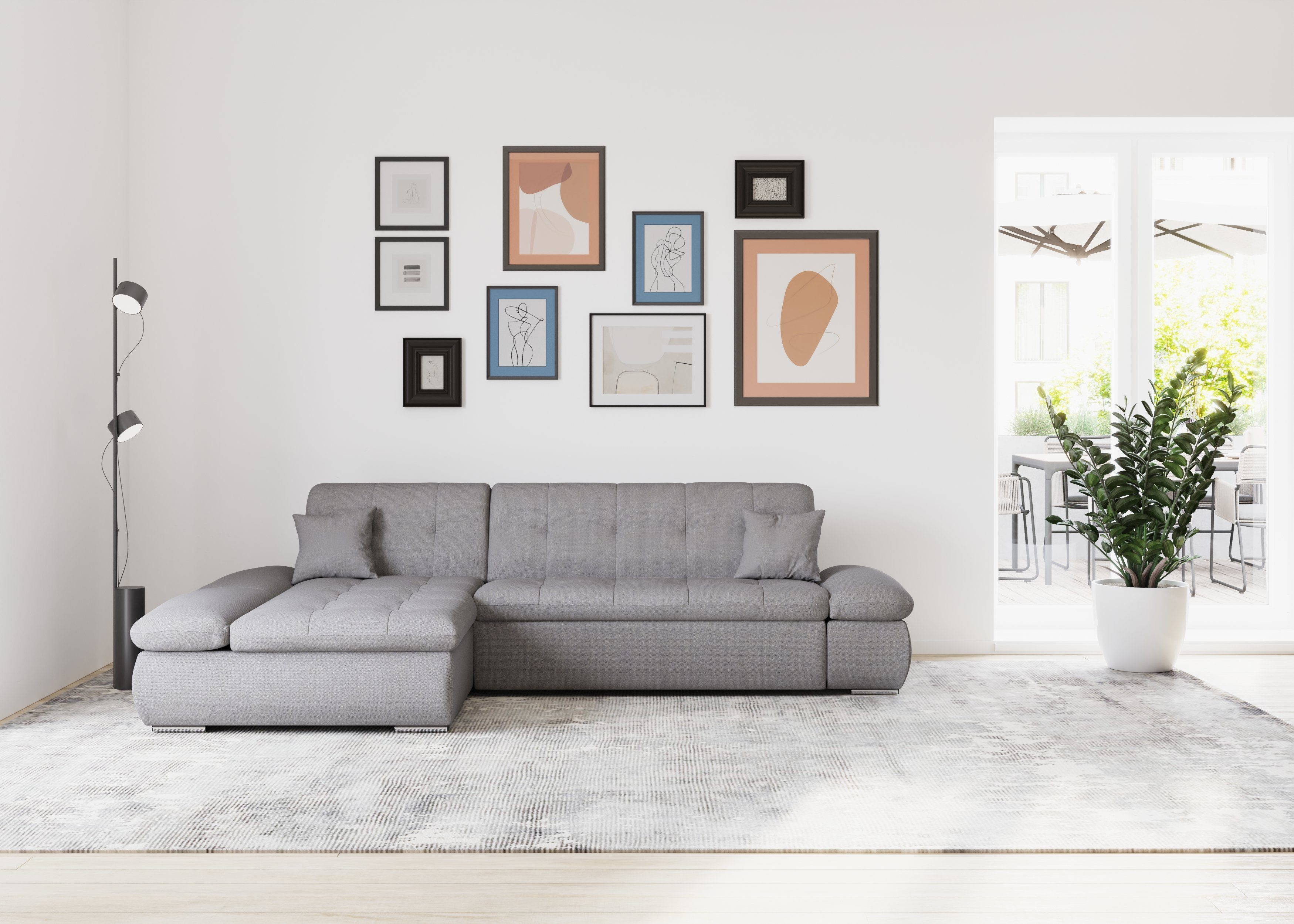 DOMO collection Ecksofa "Moric, L-Form, XXL-Sofa - Breite 300cm", wahlweise günstig online kaufen