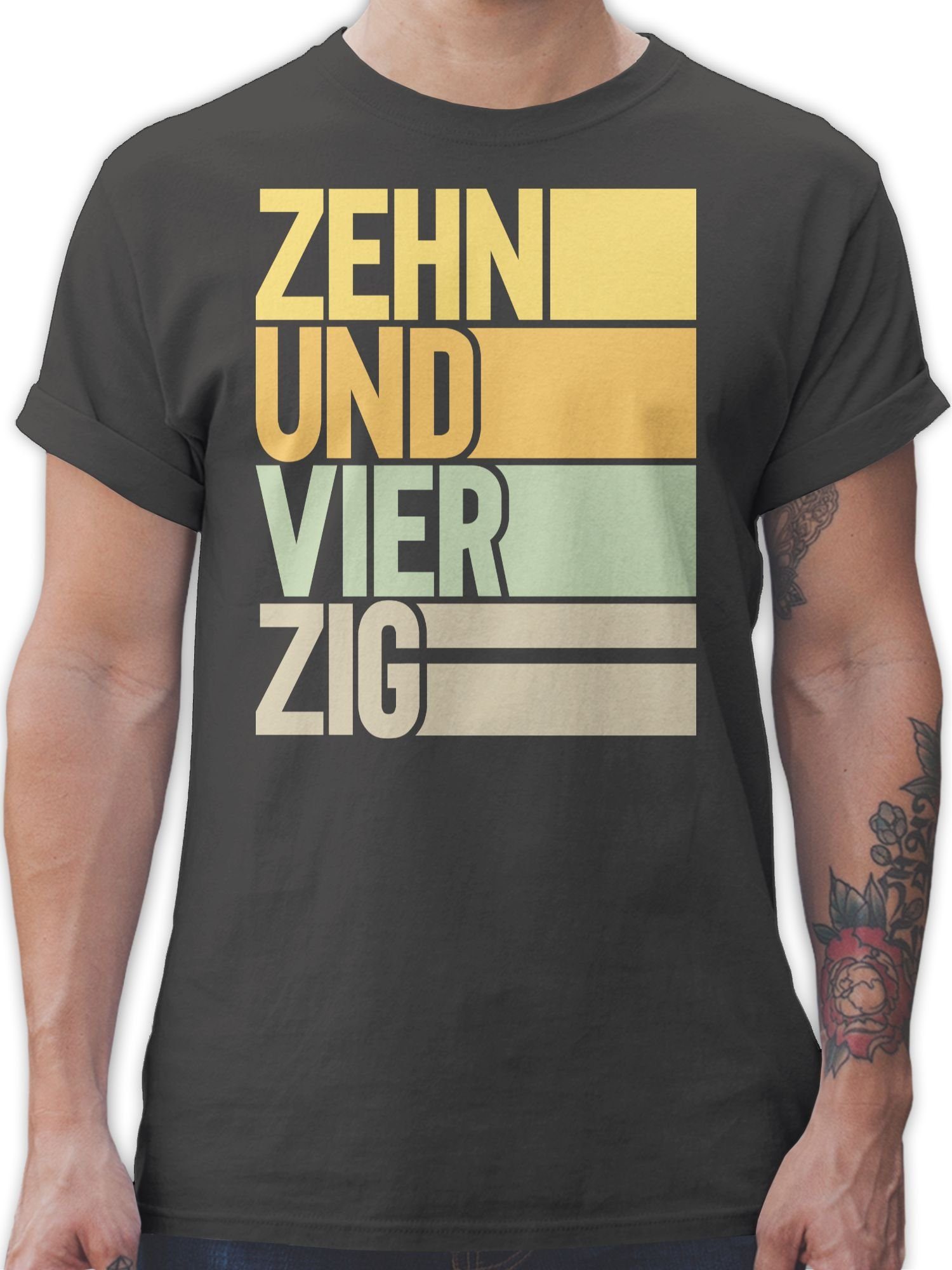 Shirtracer T-Shirt Zehnundvierzig 50. Geburtstag 01 Dunkelgrau