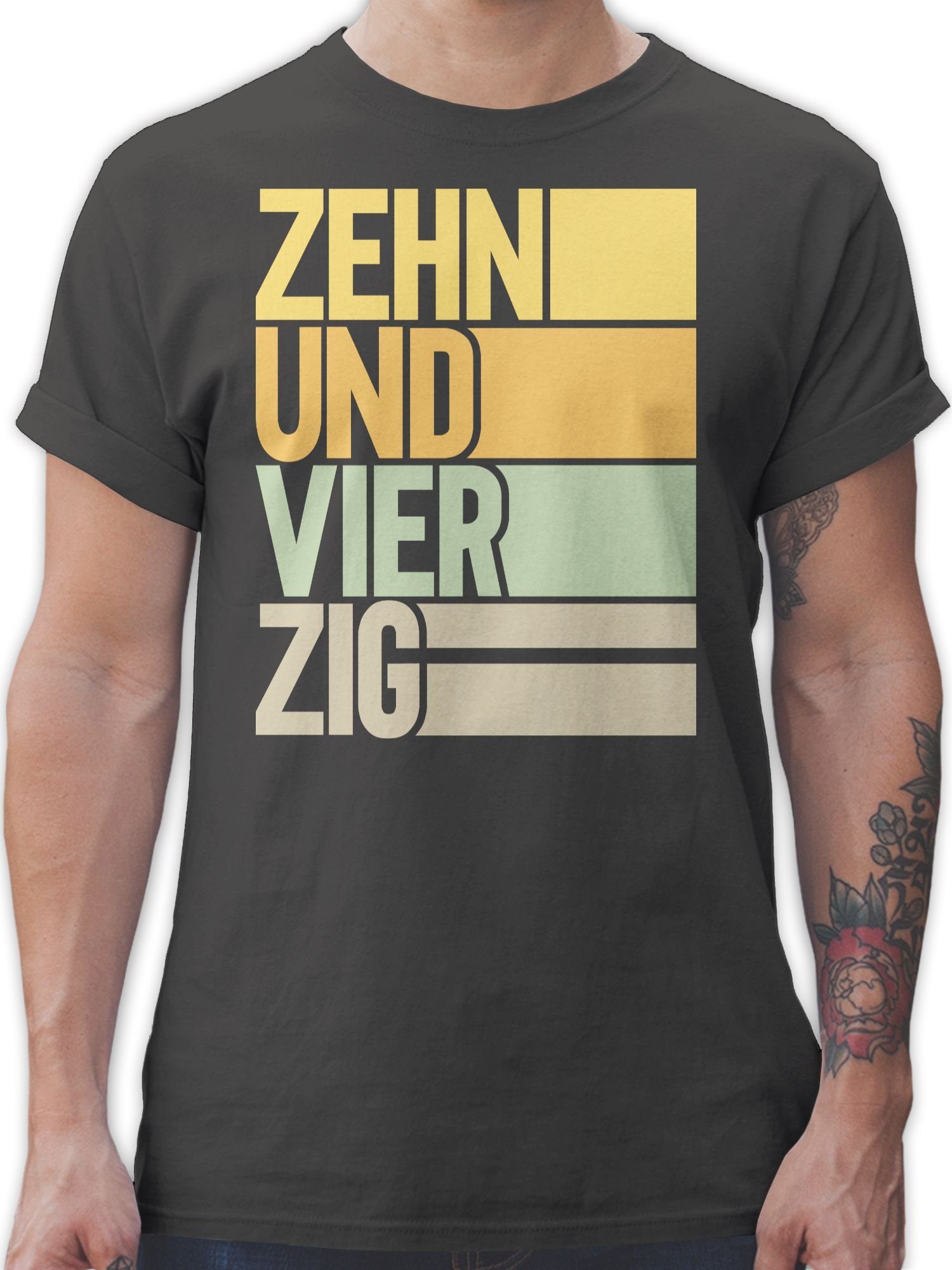 Shirtracer T-Shirt Zehnundvierzig Dunkelgrau 01 50. Geburtstag