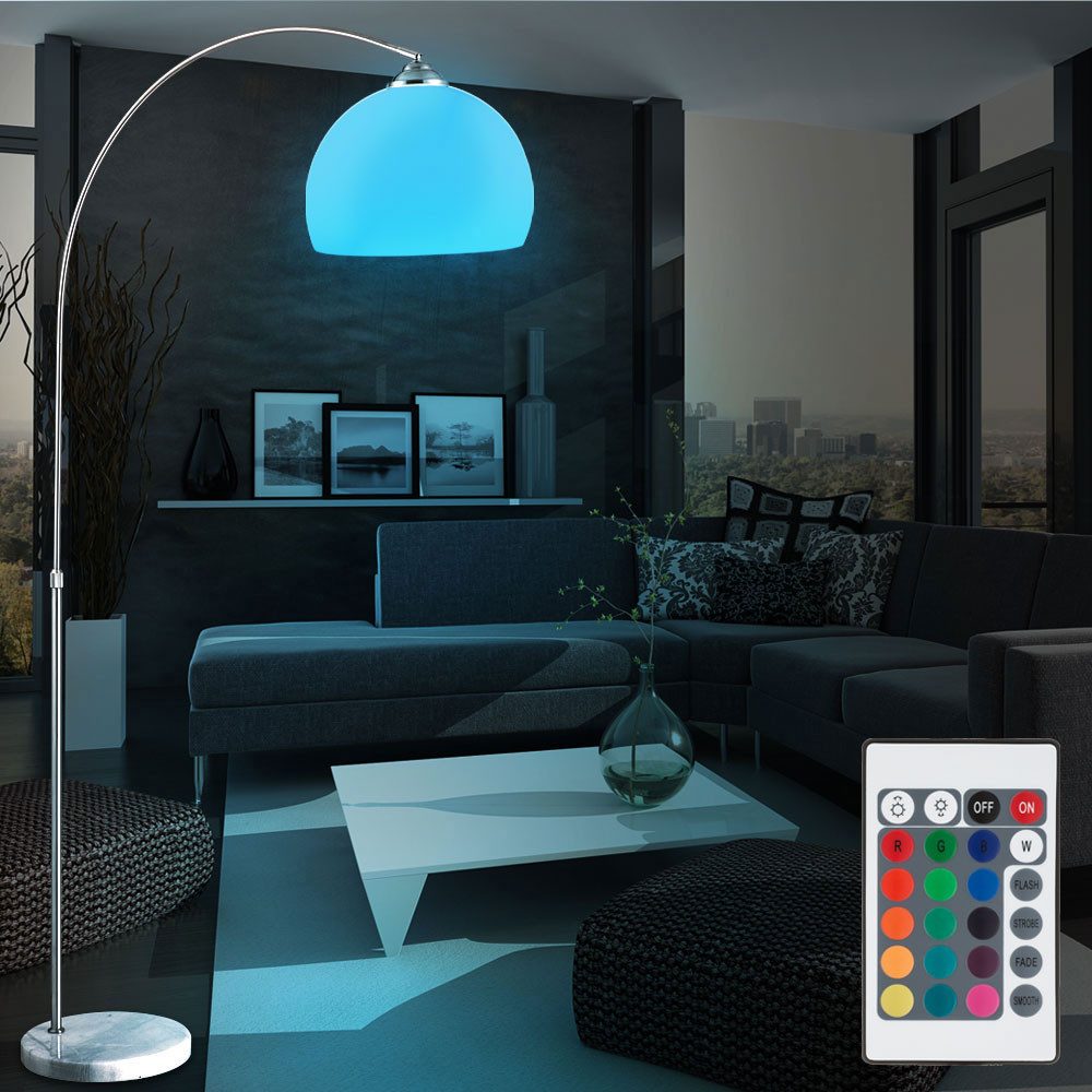GLOBO LIGHTING LED Stehlampe, Leuchtmittel inklusive, Warmweiß, Farbwechsel, LED 7 Watt Steh Leuchte Farbwechsel Esszimmer Lampe Fernbedienung 3000
