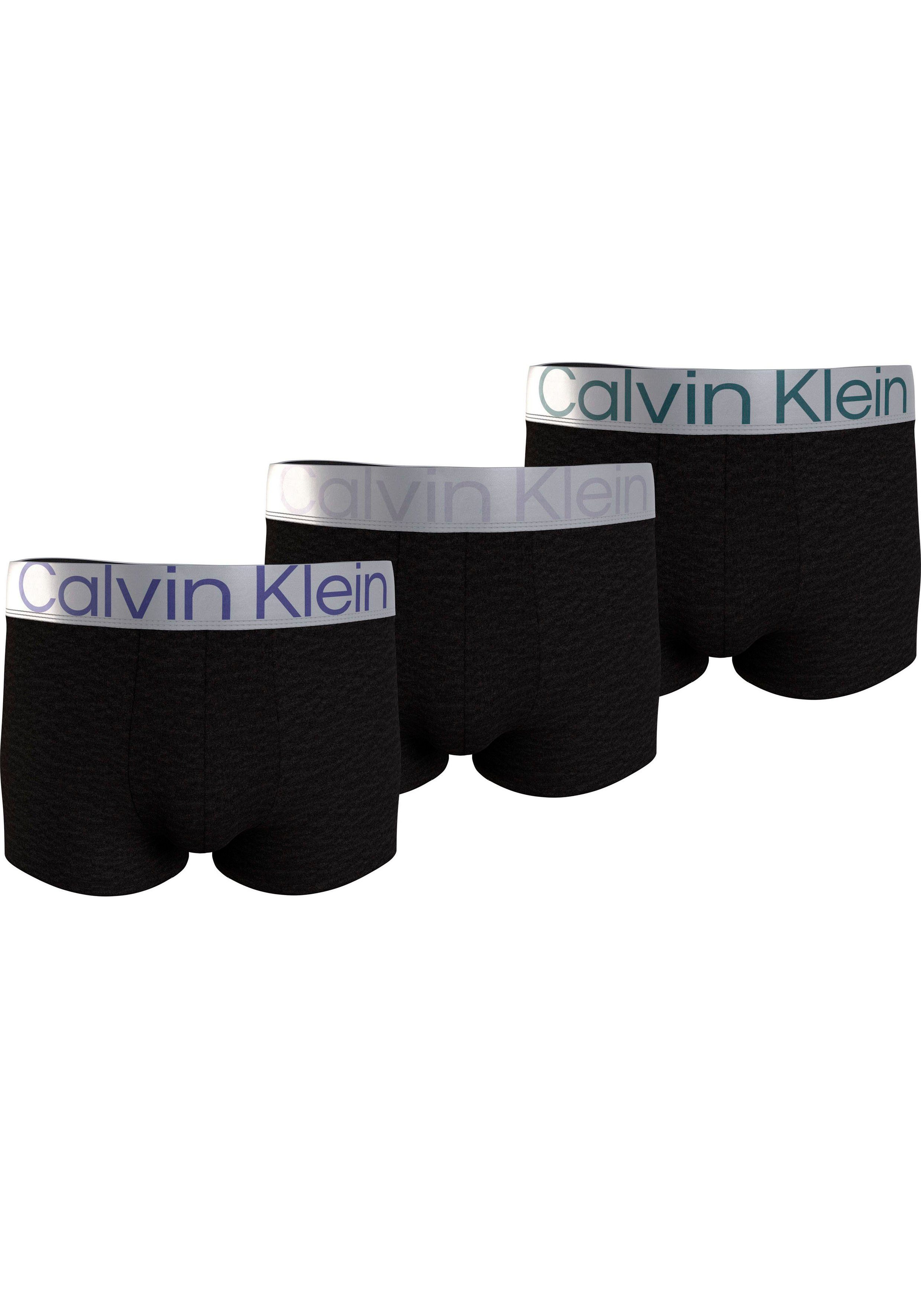 Calvin Klein 3PK 3er-Pack) 3-St., Logo-Elastikbund (Packung, Trunk Underwear mit TRUNK