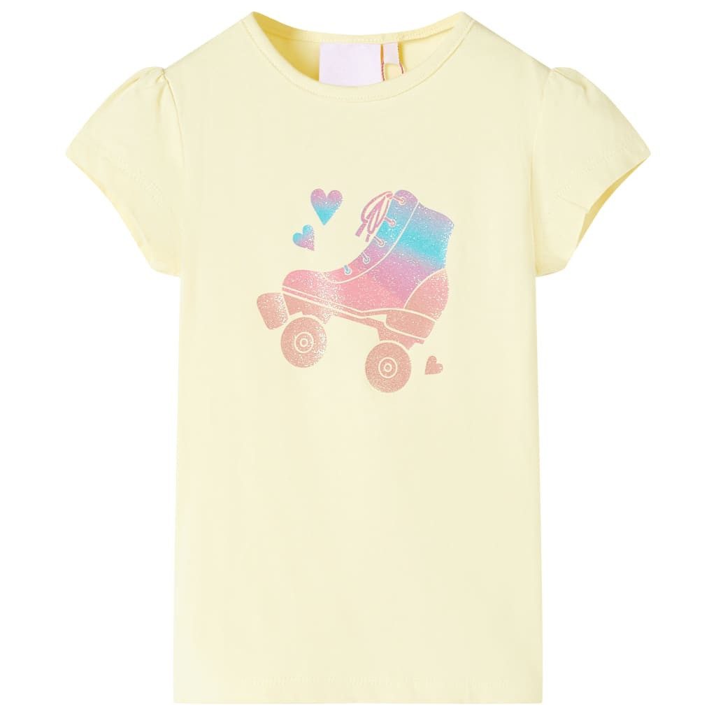 T-Shirt Kinder-T-Shirt Zartgelb 116