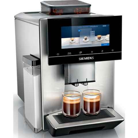 SIEMENS Kaffeevollautomat EQ900 TQ905D03, intuitives 6,8" TFT-Display, Barista-Modus, AromaBoost, App-Steuerung, Geräuschreduzierung,10 Profile, edelstahl