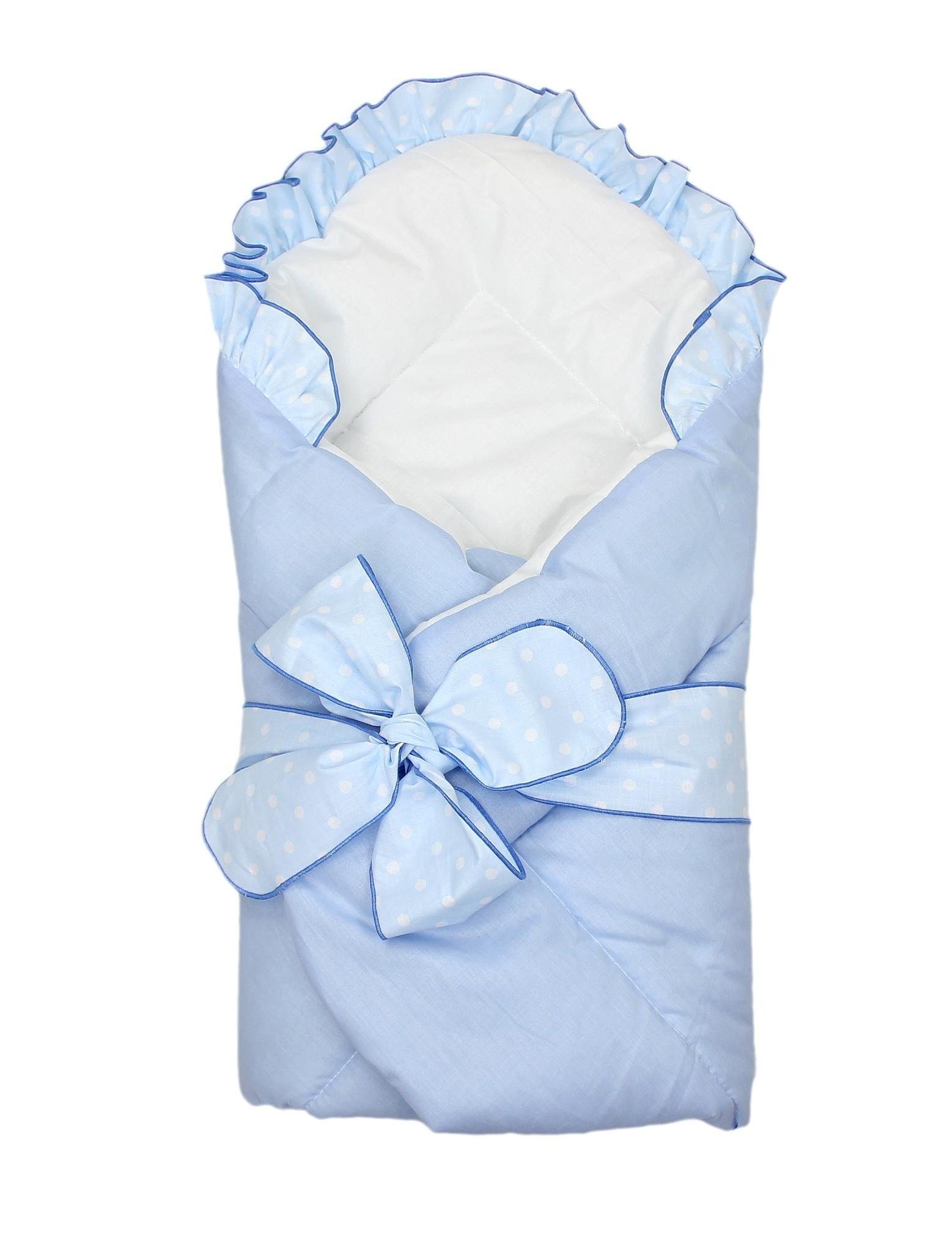 Blau Einschlagdecke Schleife, TupTam TupTam Unisex Einschlagdecke Baby mit