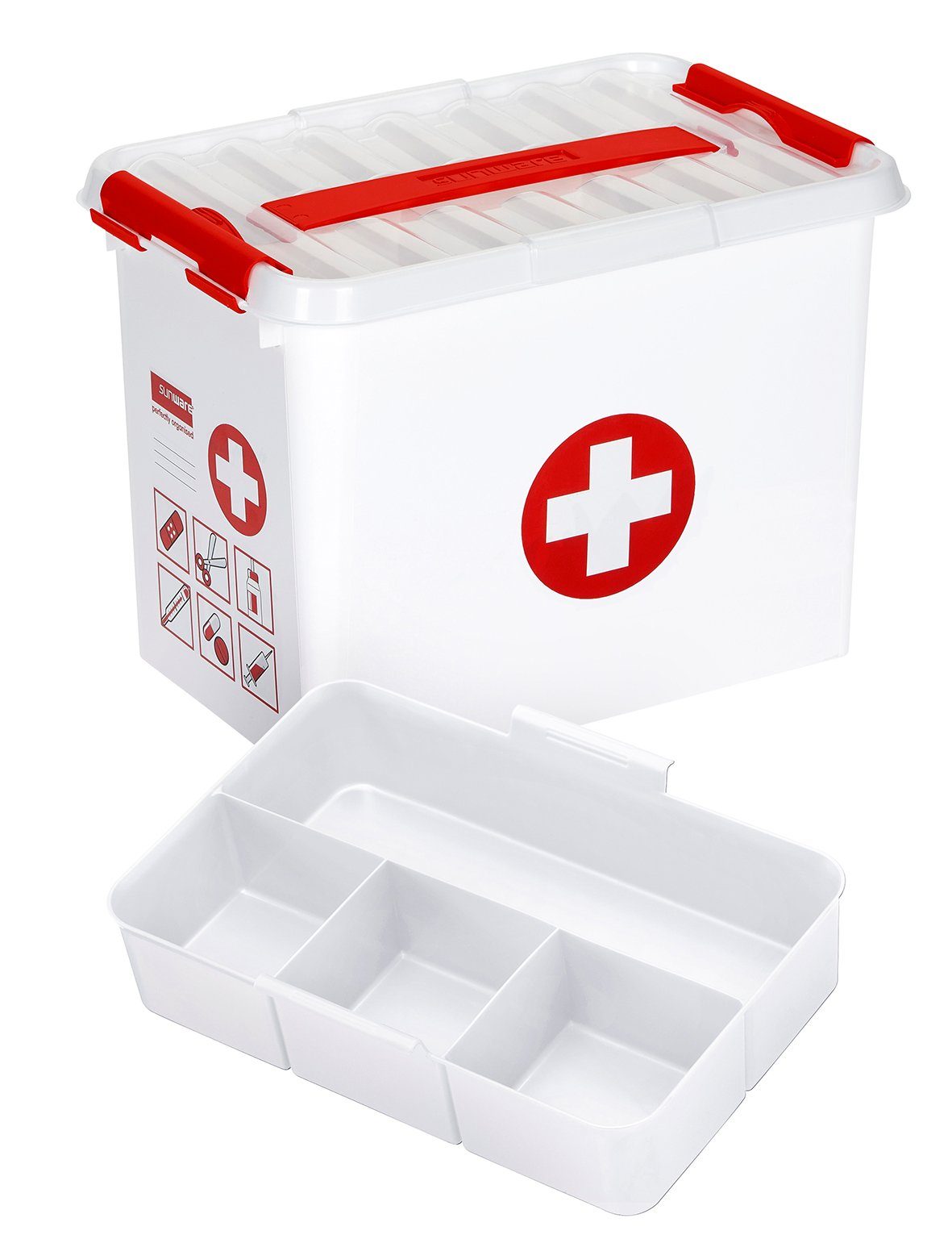 Sunware Aufbewahrungsbox Sunware ErsteHilfe-Box inklusive Deckel günstig online kaufen