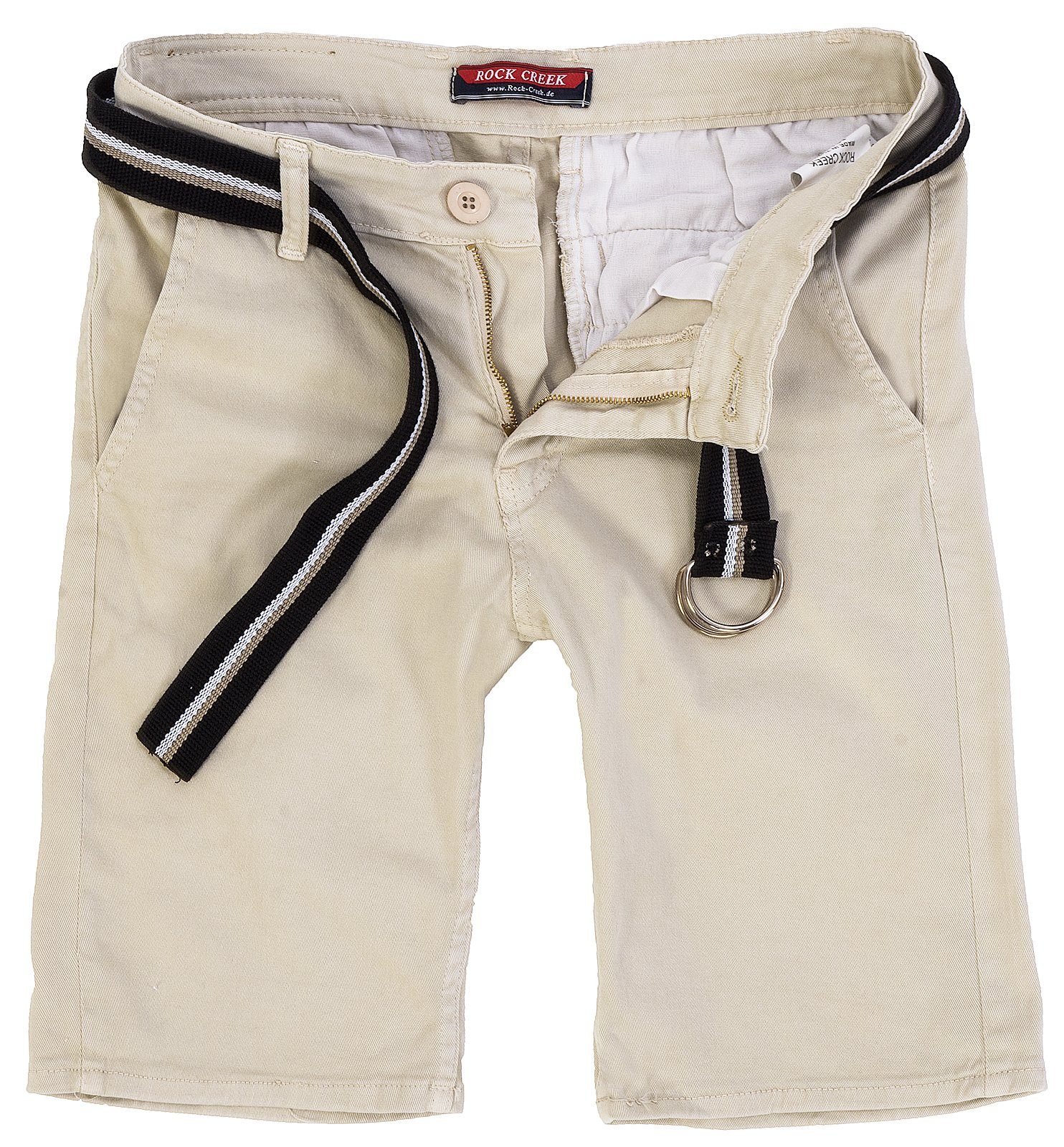 Rock Creek Chinoshorts Herren Chino Shorts mit Gürtel RC-2133
