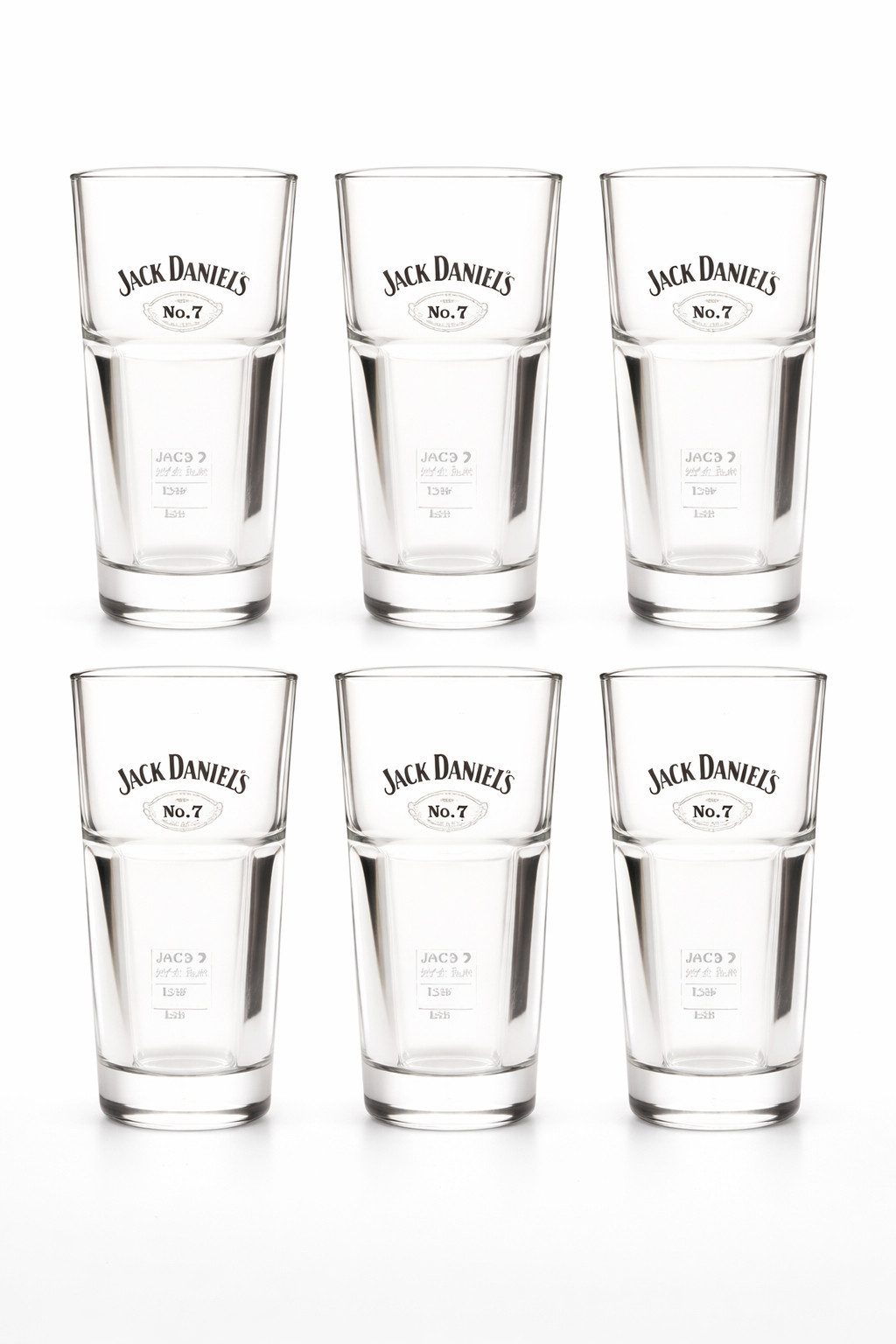 Jack Daniels Gläser-Set Jack Daniel’s Old No. 7 Longdrink Gläser 6er Set – 2 cl & 4 cl g