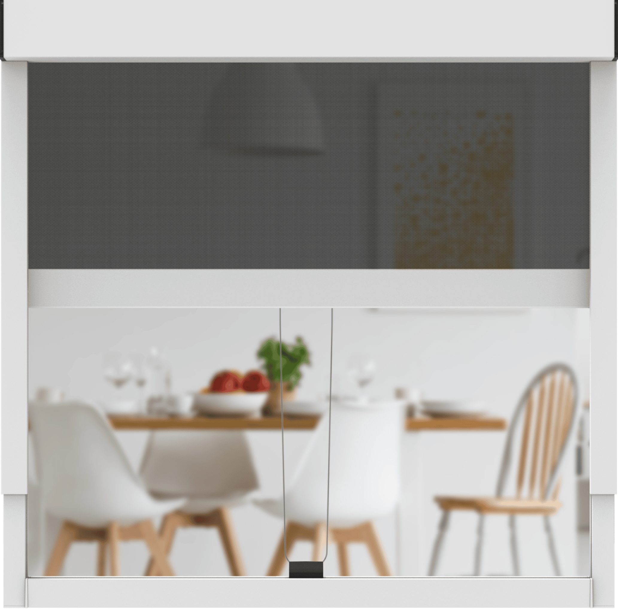 Rollo Außenrollo ohne Bohren (Weiß, Transparent) für Fenster CLIP'N'SHADE, CLIP`N`SHADE