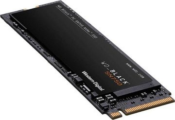 WD_Black SN750 NVMe SSD Heatsink Gaming-SSD (500 GB) 3470 MB/S Lesegeschwindigkeit, 3000 MB/S Schreibgeschwindigkeit, mit Kühlkörper