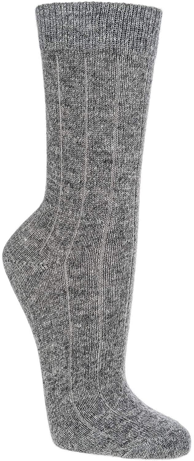 FussFreunde Socken 2 Paar Luxus Wollsocken mit Merinowolle & Kaschmir für Herren & Damen Grau