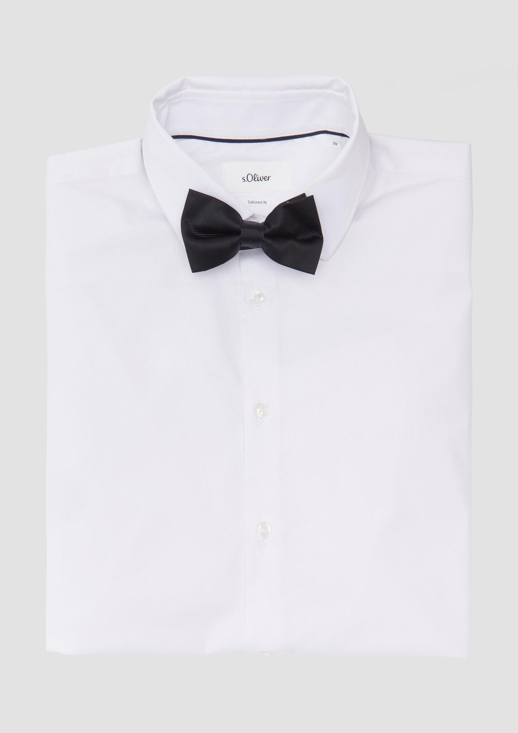 s.Oliver Fliege Krawatte Elegantes Set aus Fliege und Einstecktuch