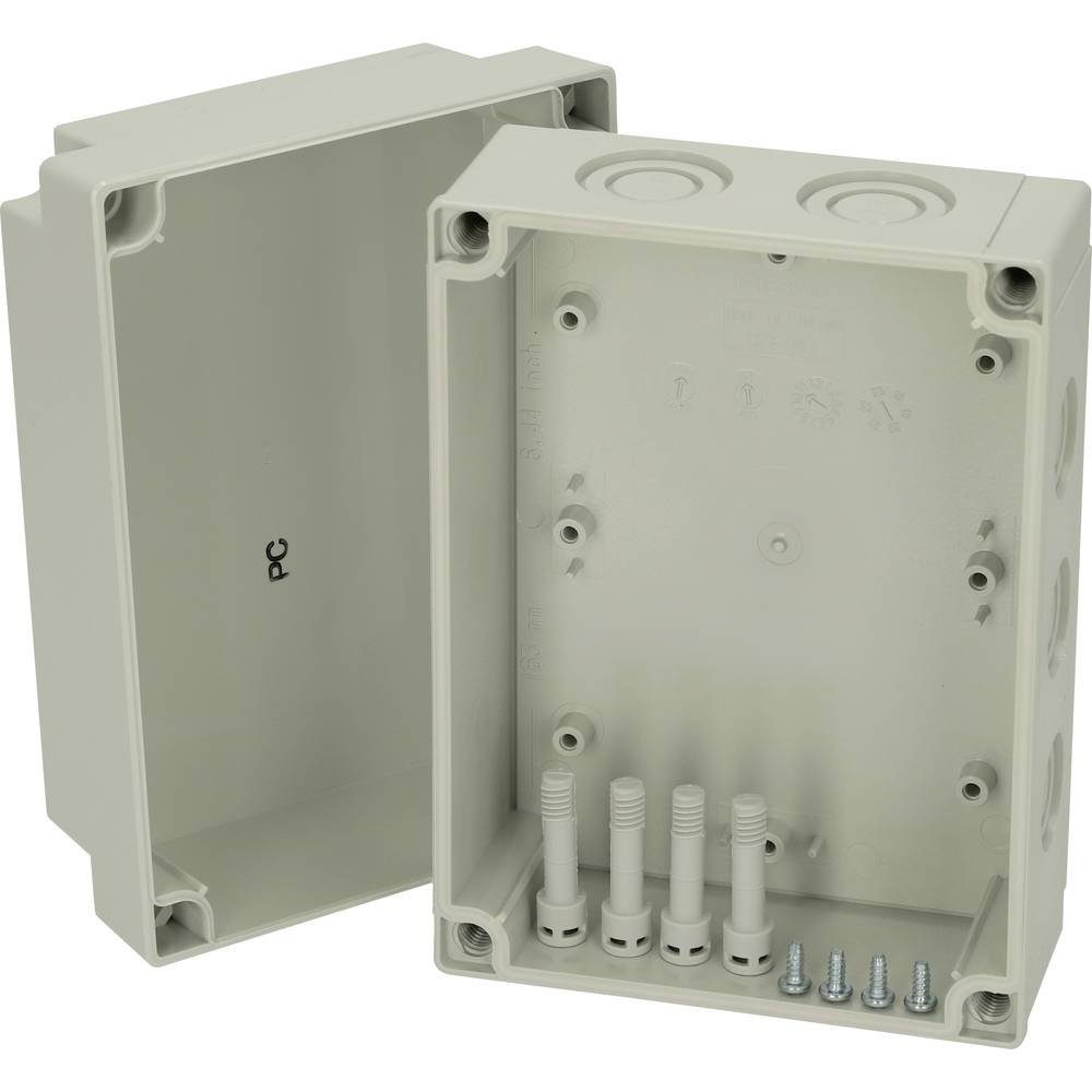Fibox Montagedose MNX-Polycarbonat-Gehäuse 6016315, (Deckel Grau)