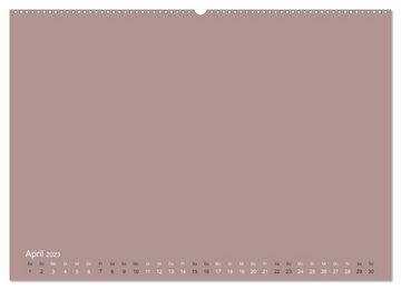CALVENDO Wandkalender DIY Bastel-Kalender -Erdige Pastell Farben- Zum Selbstgestalten (Premium, hochwertiger DIN A2 Wandkalender 2023, Kunstdruck in Hochglanz)