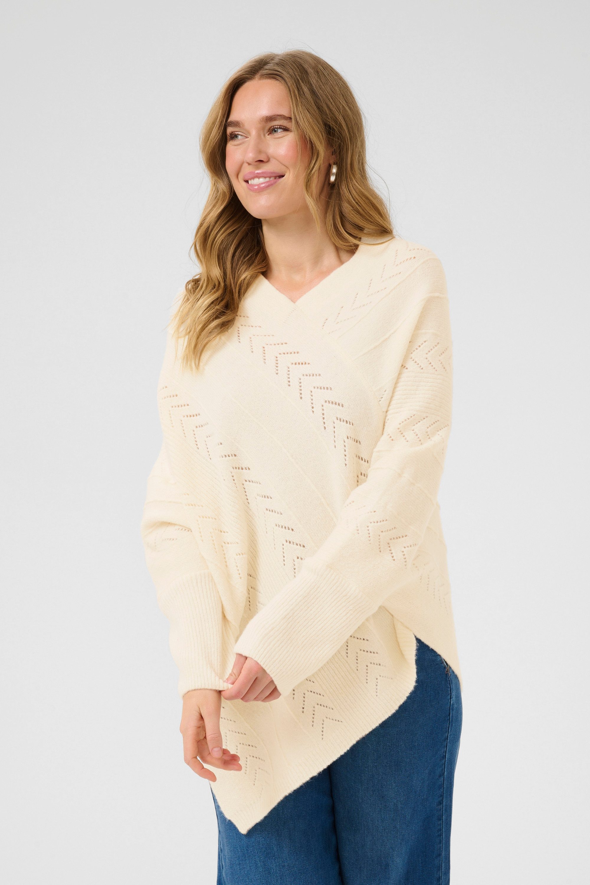 Cream Strickponcho Poncho CRHoliday