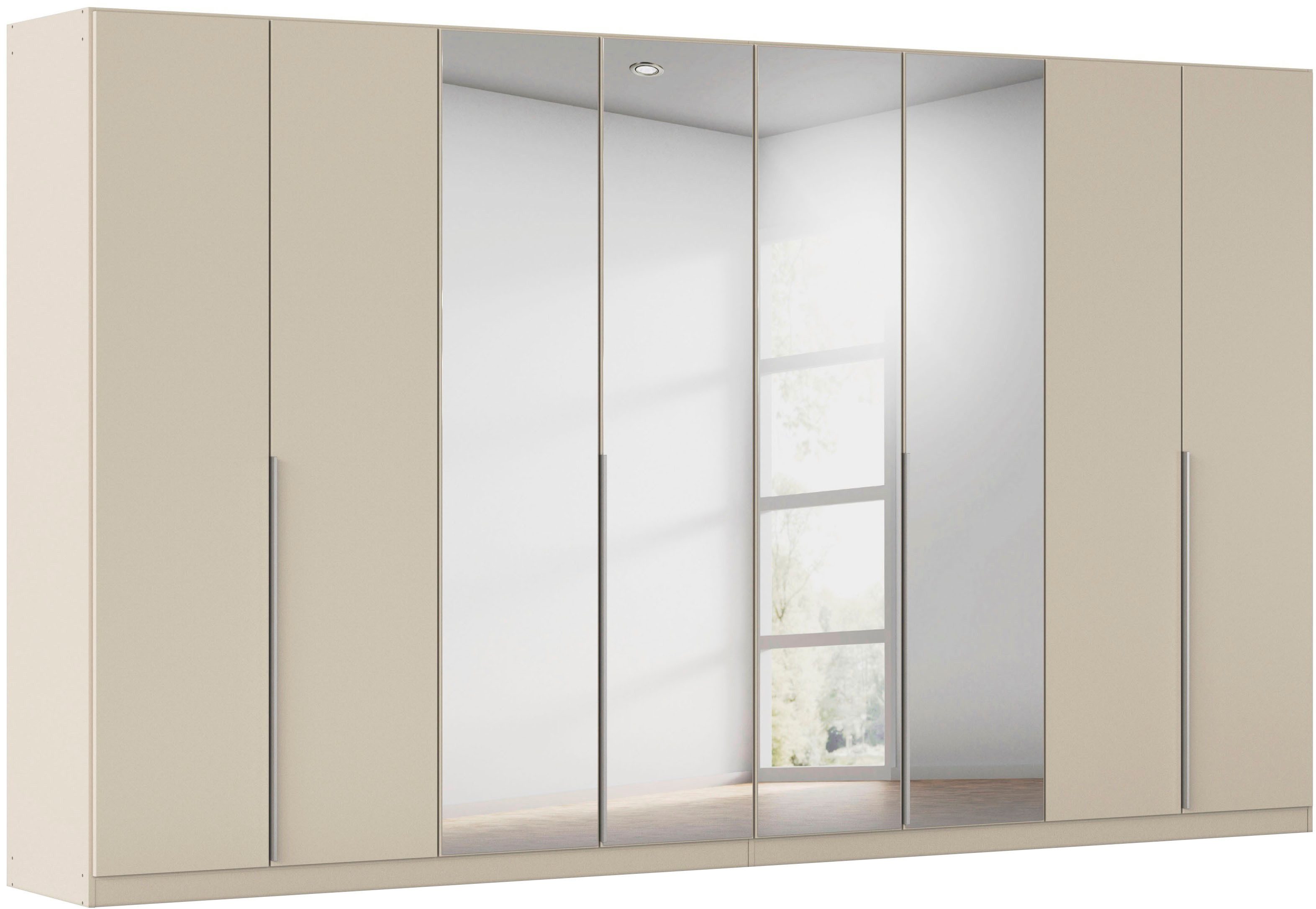 OTTO home Drehtürenschrank Kleiderschrank Schrank Garderobe AGORDO mit Dekor- oder Hochglanzfront (in zwei Griff-Farben, Breiten 91-405 cm) durchdachte Innenausstattung, in 8 Breiten und 2 Höhen MADE IN GERMANY
