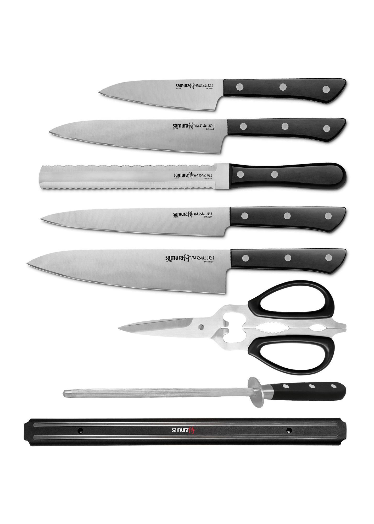 Samura Kochmesser Samura Harakiri Super Set, 8-teiliges Küchenmesser-Set