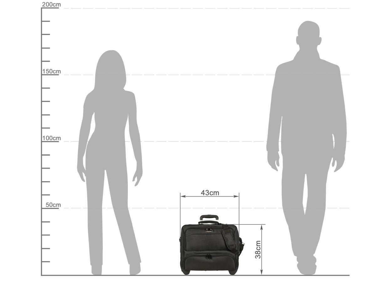 LIGHTPAK® Aktenkoffer Sky, 2 Rollen, Pilotenkoffer, Business-Trolley