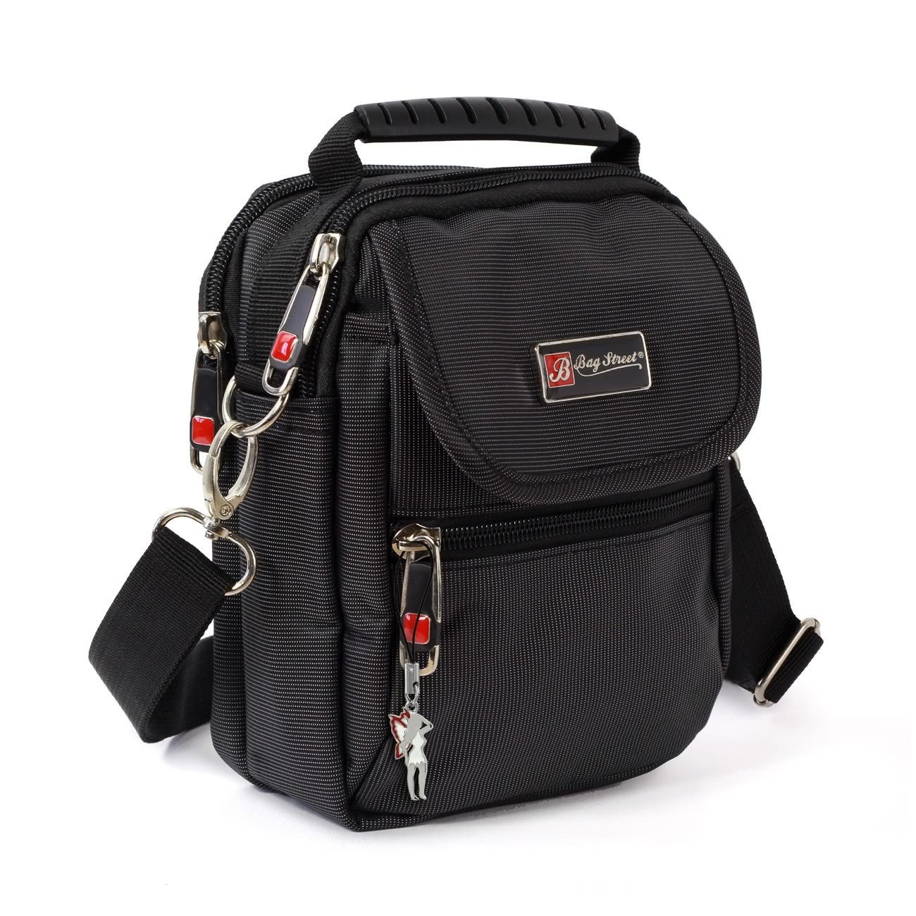 BAG STREET Umhängetasche Bag Street Damen Herren Umhängetasche (Umhängetasche), Herren, Damen Umhängetasche, Gürteltasche Polyester, schwarz 13x17cm