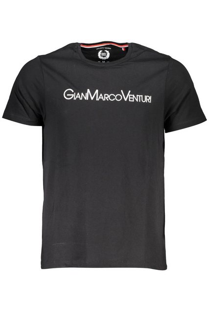 GIAN MARCO VENTURI T-Shirt Herren Kurzarm T-Shirt Schwarz mit Stickerei und günstig online kaufen