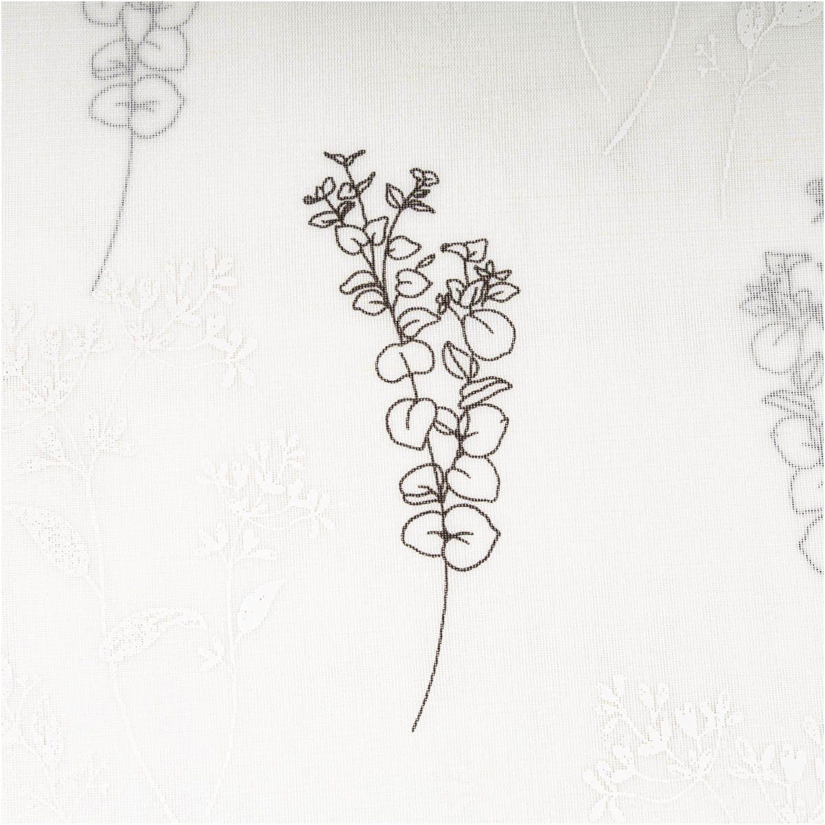 Stoff Vorhangstoff Jacquard Stoff Streifen grau ecru blau 165cm Stoffbreite, made in Germany