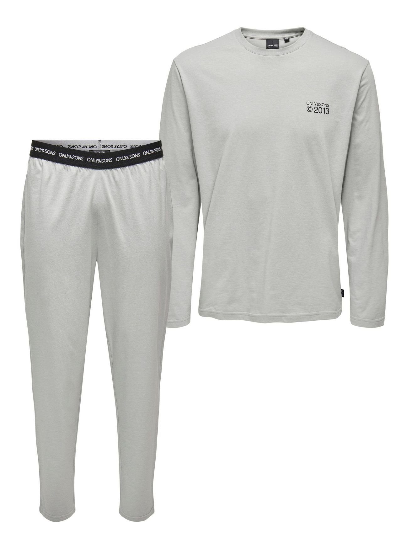 ONLY & SONS Schlafanzug »ONSBILLY SOLID LS PANTS LOUNGE BOX - 22024523« (2  tlg) 5047inSchwarz