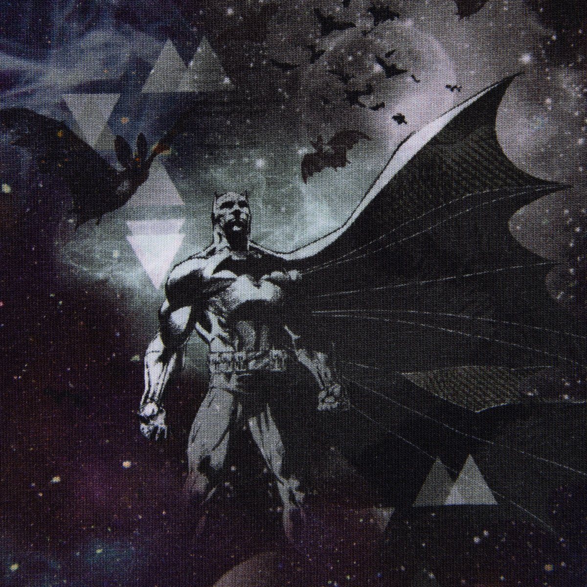 Thumbnail - SCHÖNER LEBEN. Stoff Baumwolljersey Digitaldruck Batman™© Mond schwarz grau 1,5m Breite, Digitaldruck