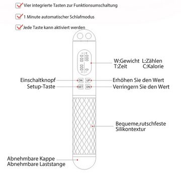 KINSI Springseil Springseil,Speed Rope einstellbar,Intelligente Zählung,LCD-Anzeige, Für Kardio und Fitness,4,5 mm * 3 m,längenverstellbar