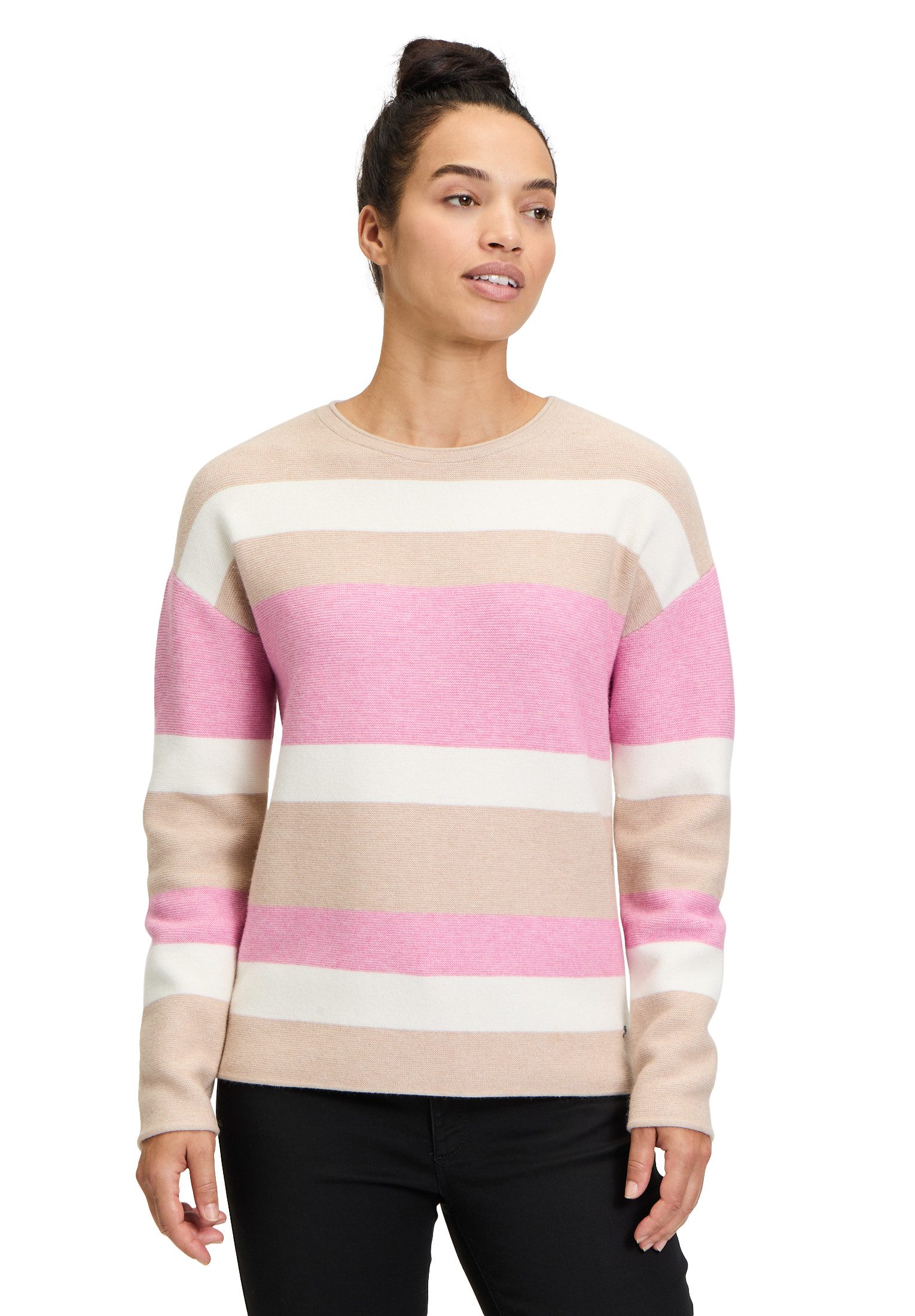 Betty&Co Strickpullover Damen mit Streifen (1-tlg) Struktur