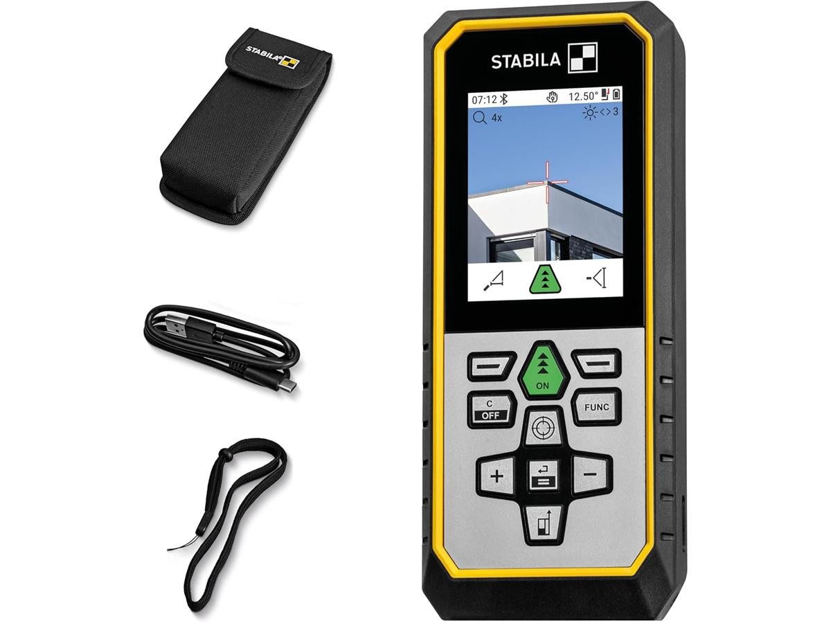 Stabila Entfernungsmesser LD 530 BT, Bluetooth, 200 m inkl. Gürteltasche