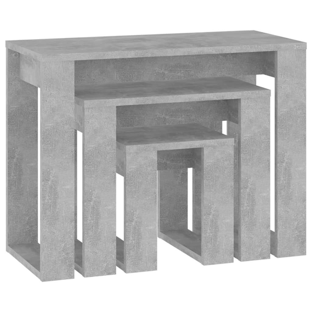 Betongrau. Wohnzimmertisch möbelando aus Holzwerkstoff (Set), 3008197 in