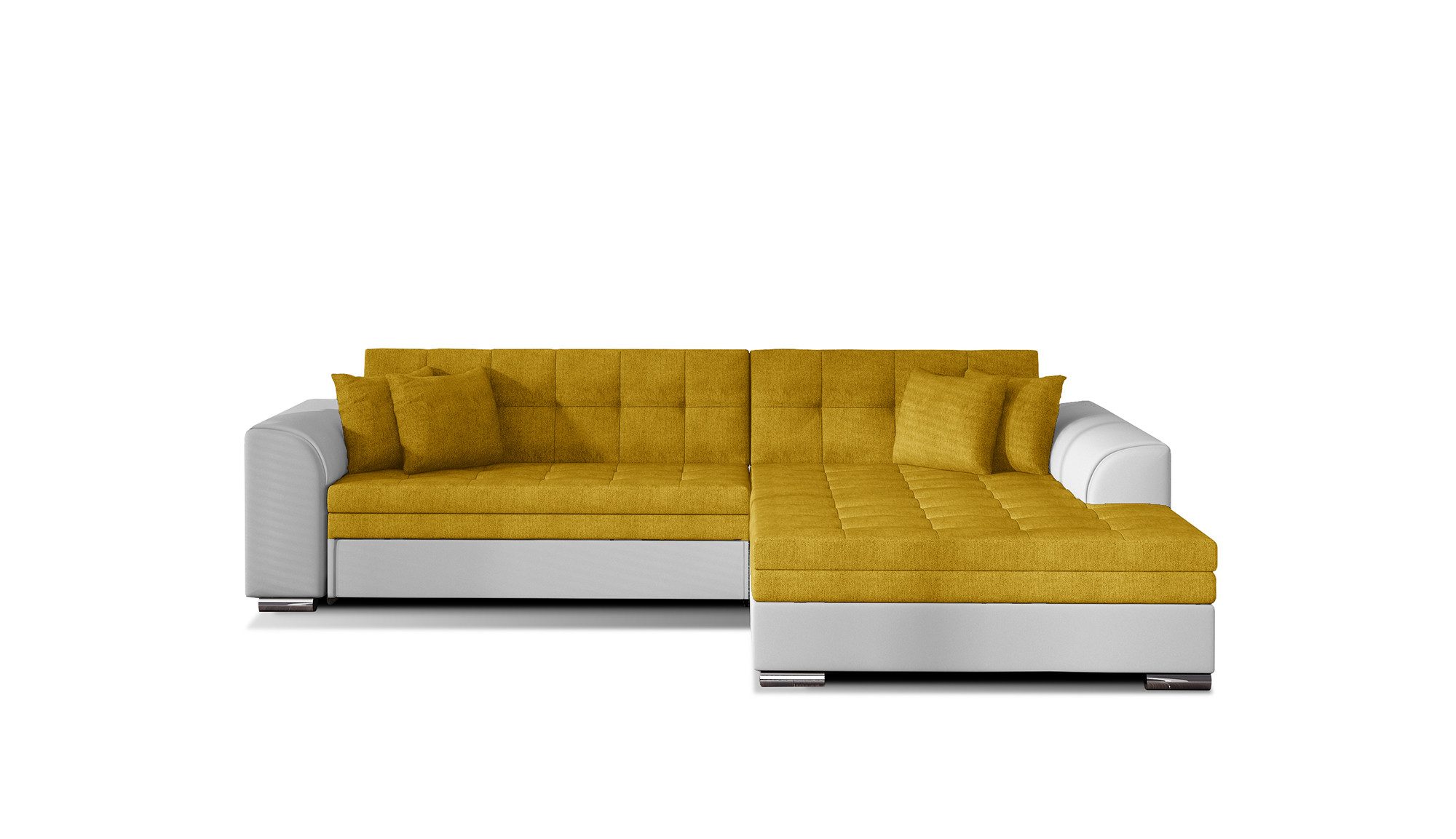 MF Design Ecksofa Ecksofa mit Schlaffunktion in Webstoff, Dolphin / false / Ja