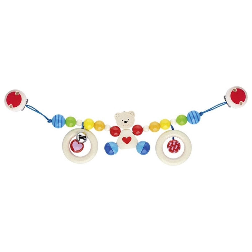 goki Kinderwagenkette GOKI Kinderwagenkette Herzbär mit Clips
