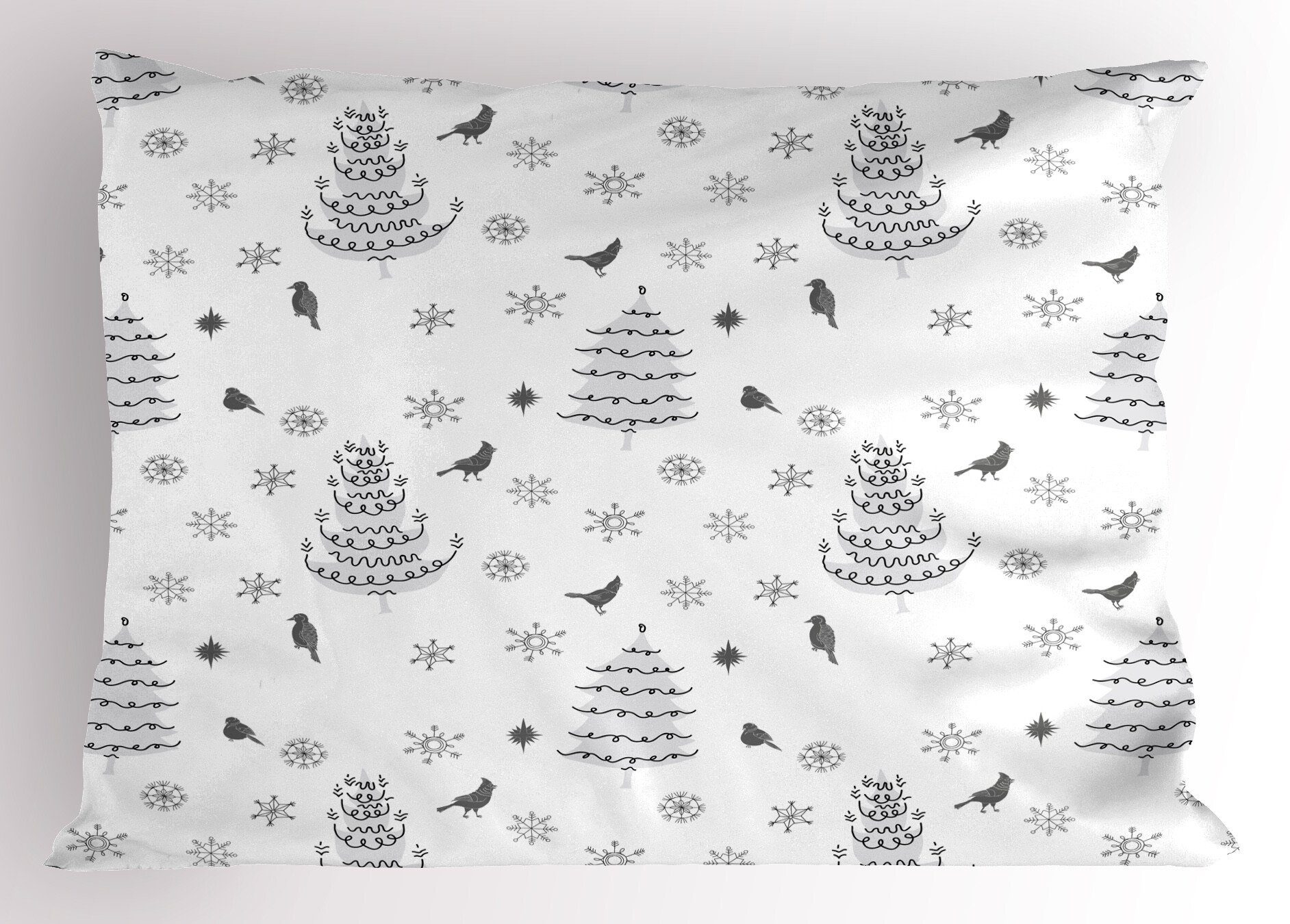 Abakuhaus Stück), Kopfkissenbezug, Kissenbezüge Dekorativer Standard Weihnachten Winter-Bäume (1 Size Gedruckter Schneeflocken