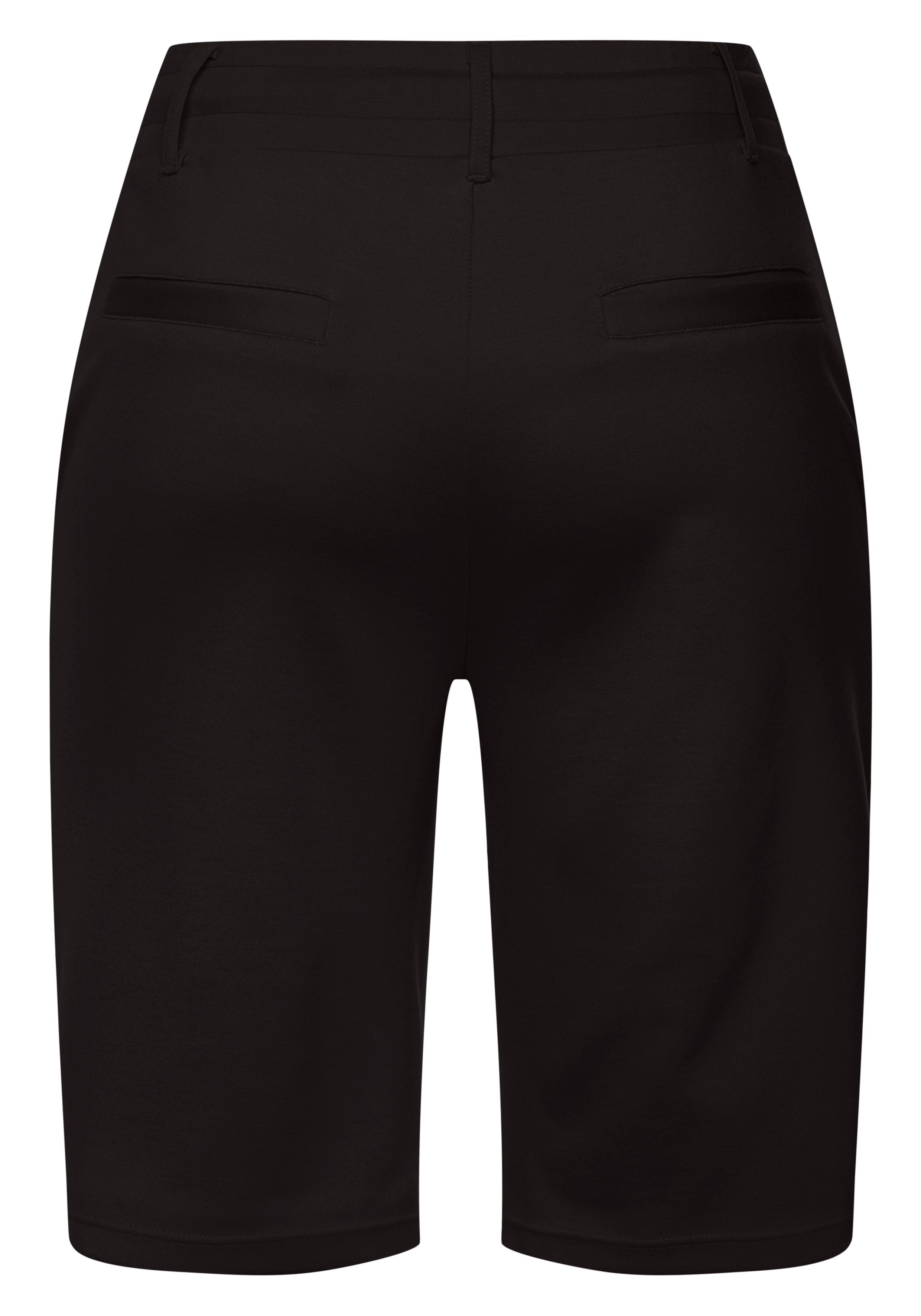 LASCANA Shorts mit Gürtelschlaufen und Bindeband schwarz