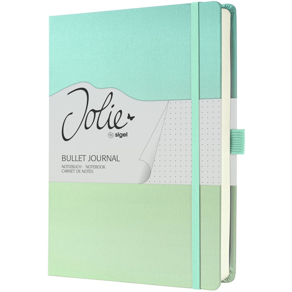 Sigel Notizbuch Bullet Journal Jolie Dot-Lineatur Gradient Sea A5+ 120g 200 Seiten