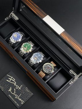 Rothenschild Uhrenbox Rothenschild Uhrenbox RS-2377-6EB für 6 Uhren ebon