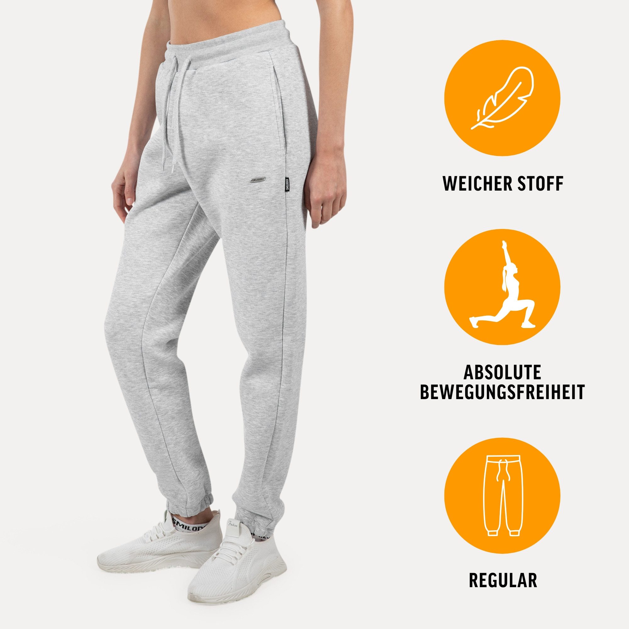 Smilodox Jogginghose Laurena, Regular Fit Sweathose mit Kordelzug am Bund, günstig online kaufen