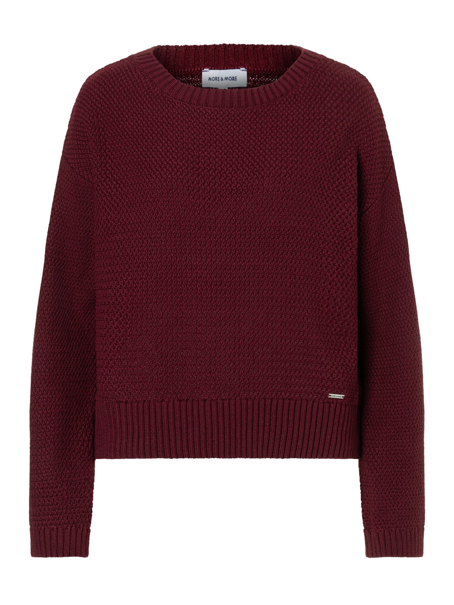 MORE&MORE Strickpullover lässiger Strukturstrick-Pullover
