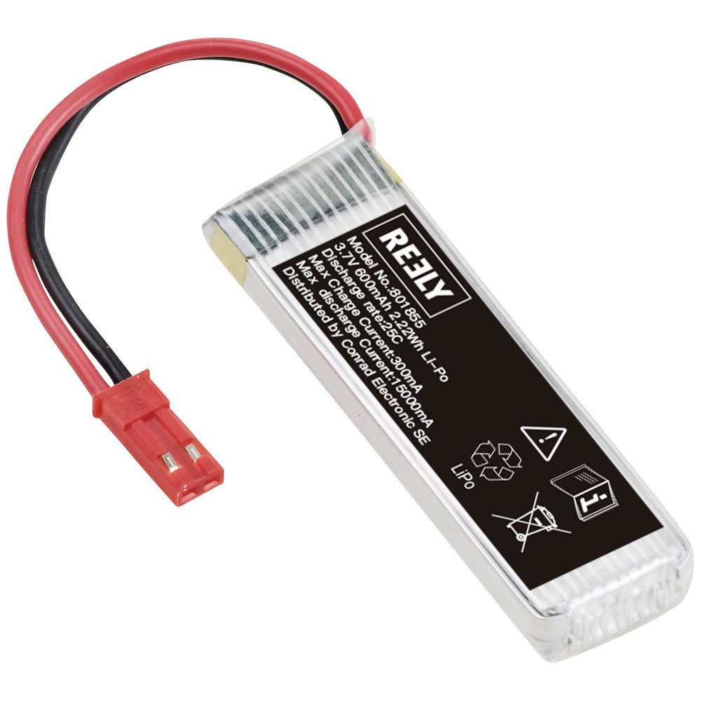 Reely Reely Modellbau-Akkupack (LiPo) 3.7 V 600 mAh Zellen-Zahl: 1 25 C Soft Akku 600 mAh (3.70 V)