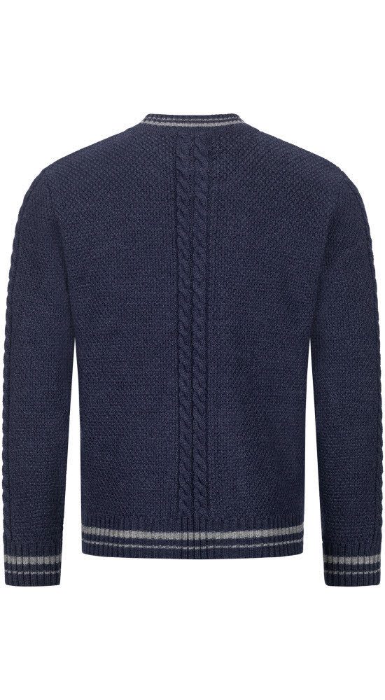 Nübler Trachtenstrickjacke Trachtenstrickjacke Langarm Henry in Blau von Nübler