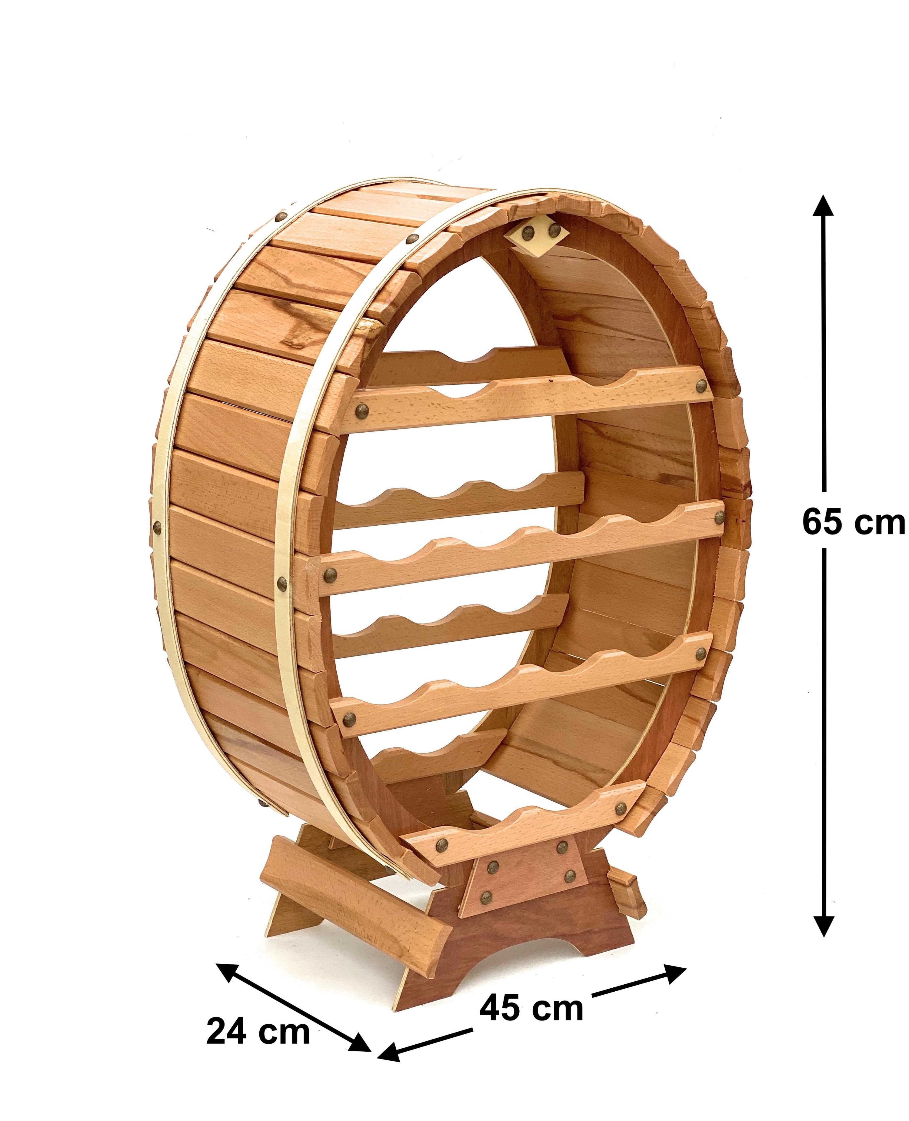 DanDiBo Weinregal Holz Weinfass für 12 Flaschen Natur lackiert Bar Fass Fla günstig online kaufen