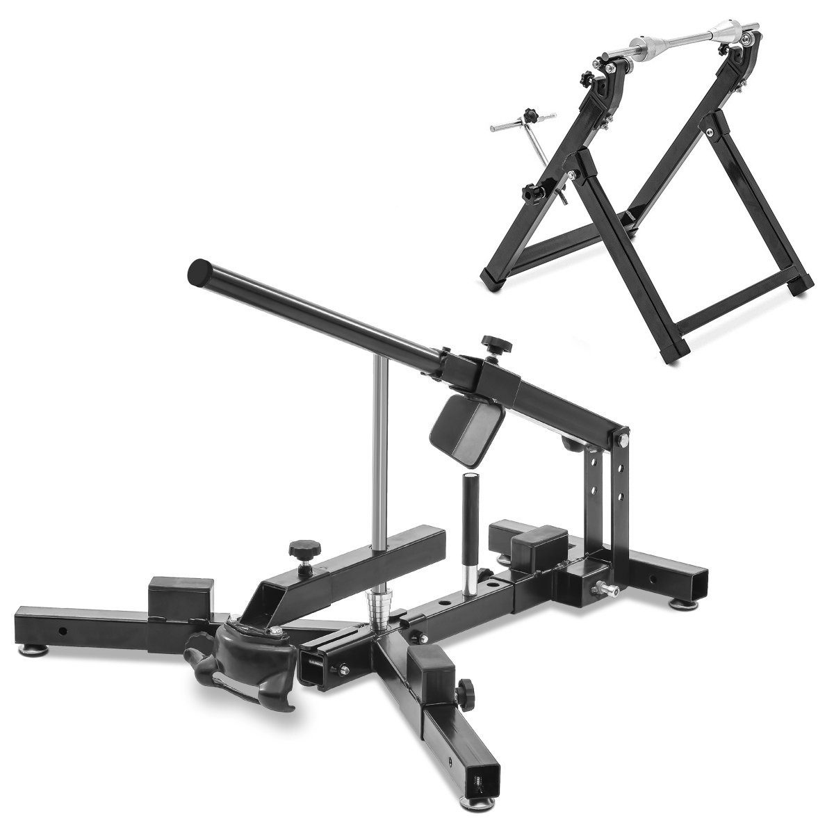 ConStands Reifenmontagemaschine Reifenmontiergerät 12-21" Set + Wuchtbock für Motorradreifen schwarz