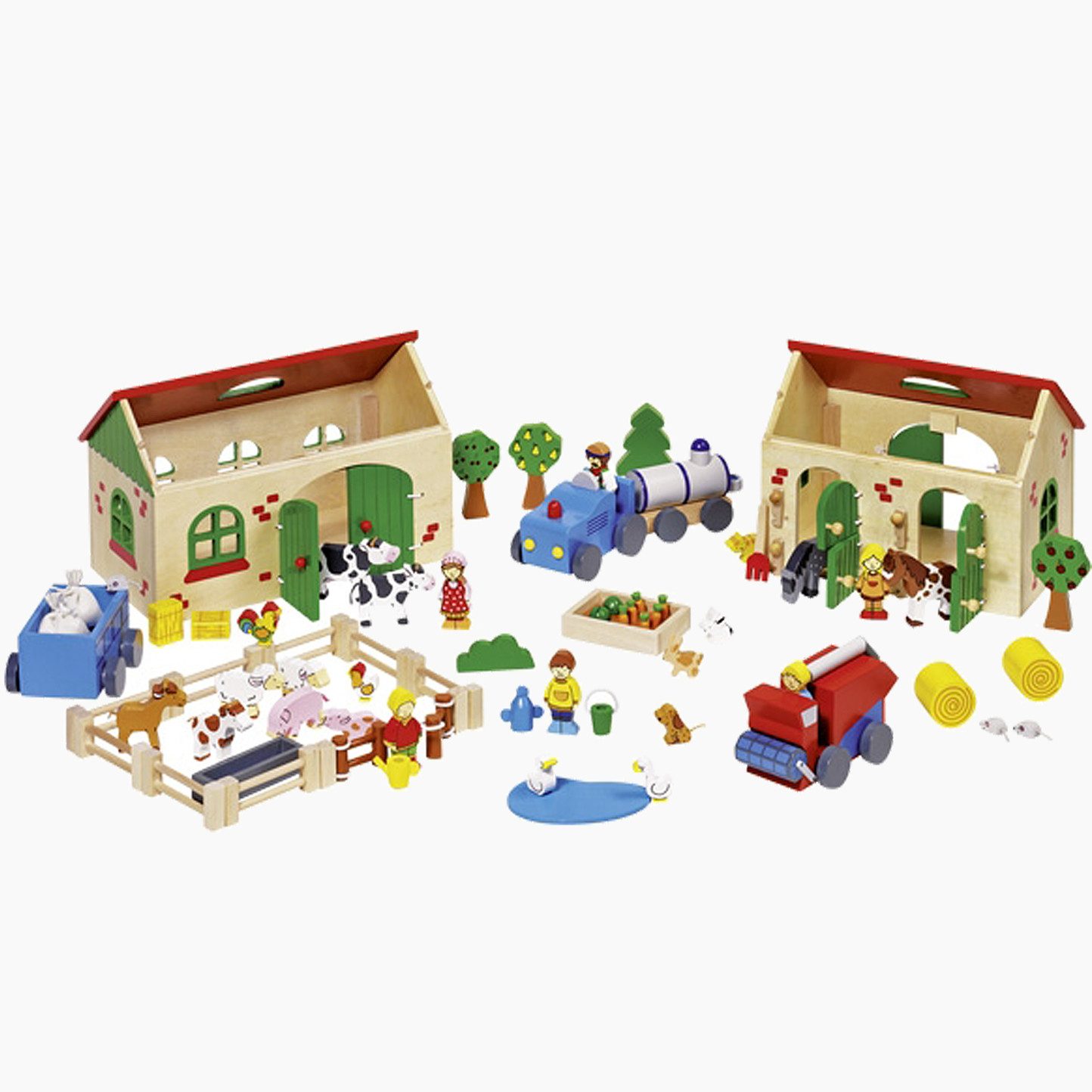 goki Spielhaus Mein Großer Bauernhof, vielseitiges und stabiles Bauernhof-Spielset